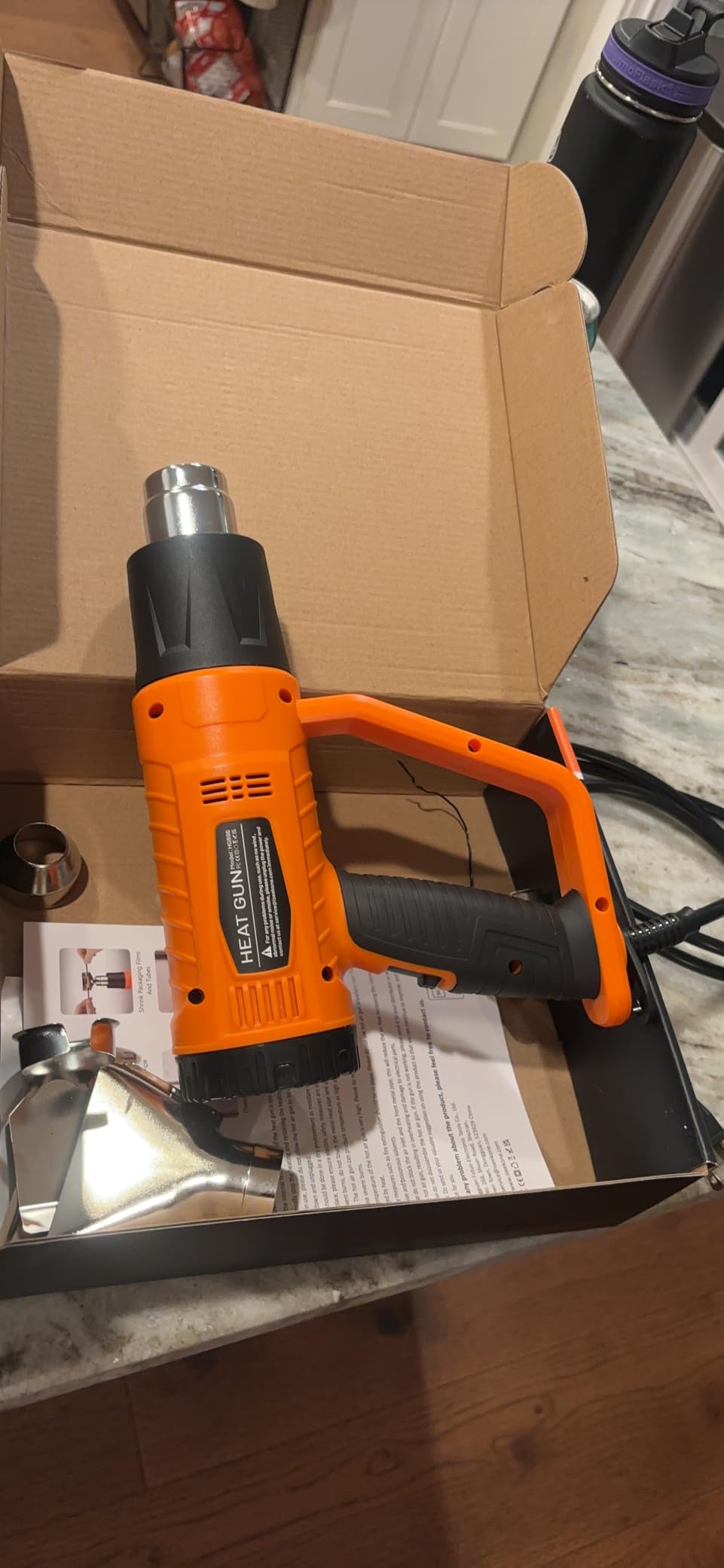 SEEKONE Heat Gun 1800W with 1112℉&752℉ 2 Temperature Settings for Crafting customer photo 2