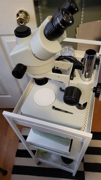 SWIFT Trinocular Stereo Zoom Microscope with 56-Bulb LED Ring Light,3.5X-90X Magnification,WF10X Eyepieces,0.7X-4.5X Zoom Objective, 0.5X 2.0X Additional Objectives,Table Pillar Stand customer photo 1