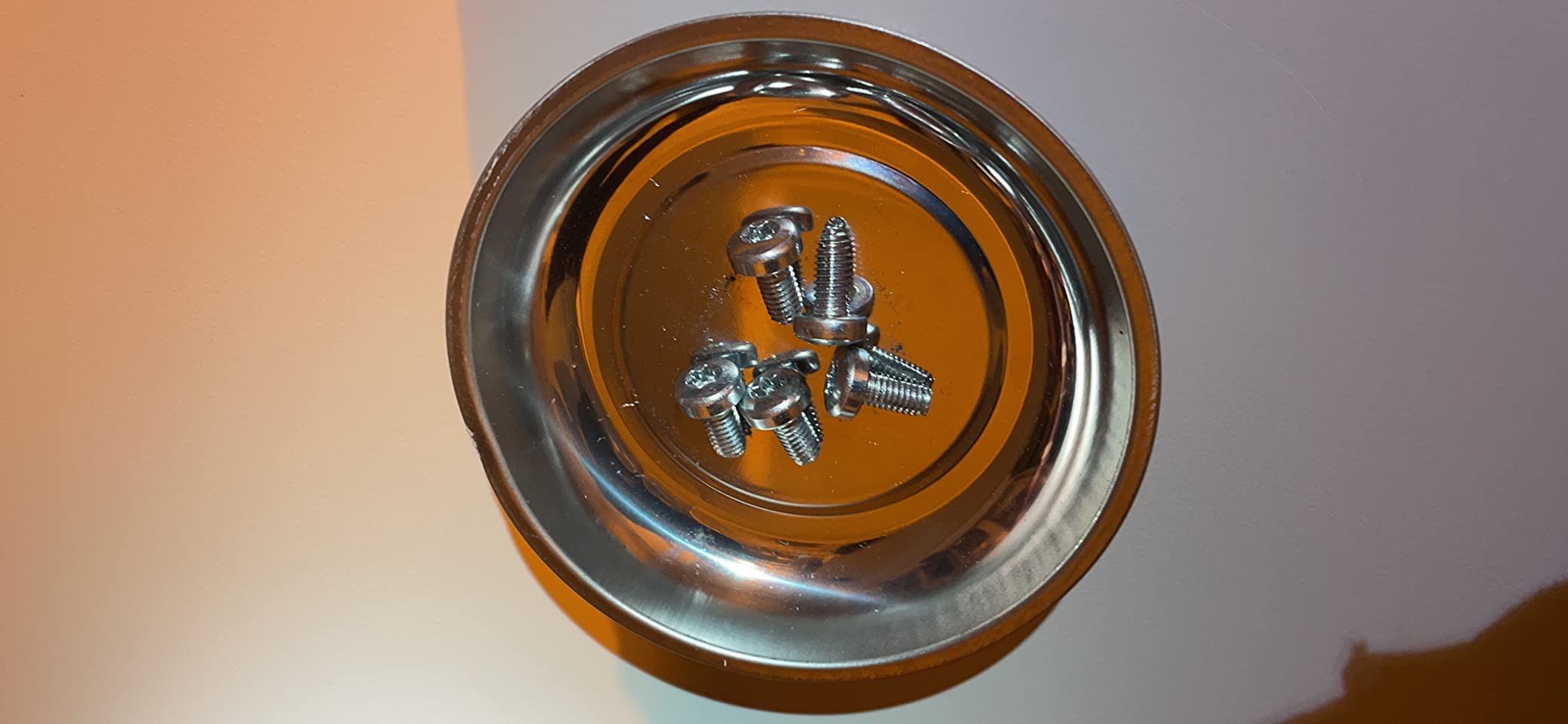 HORUSDY 4-Piece Large Magnetic Parts Tray Set, Stainless Steel Heavy Duty 9.5