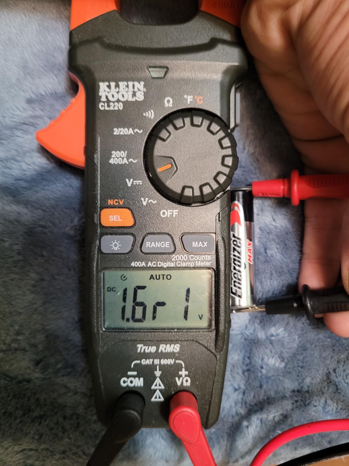 Klein Tools CL220 Digital Clamp Meter, Auto-Ranging 400 Amp AC, and Temp customer photo 1