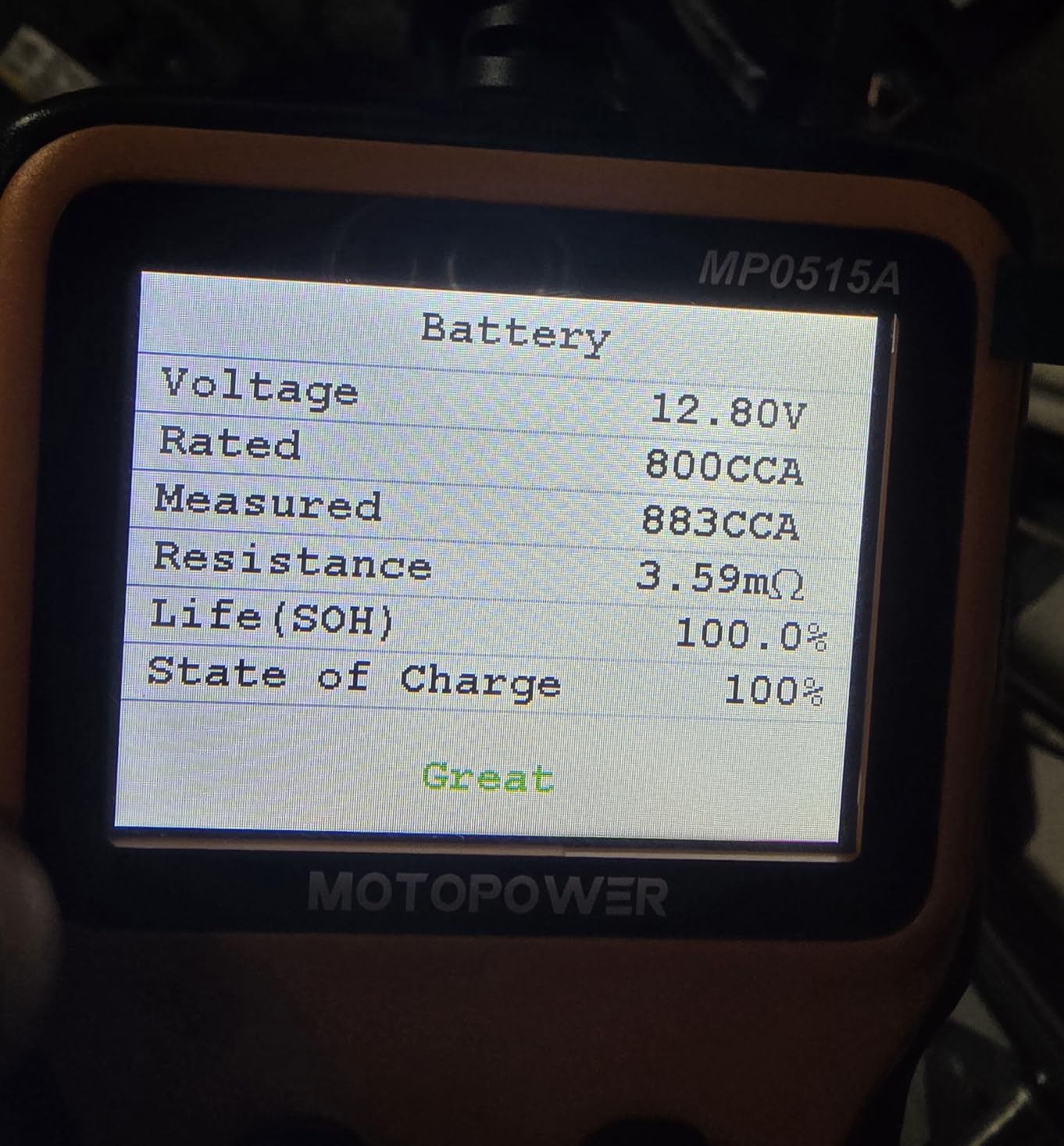 MOTOPOWER MP0515A 12V Car Battery Tester Automotive 100-2000 CCA Battery Load Tester Auto Cranking and Charging System Tester customer photo 1