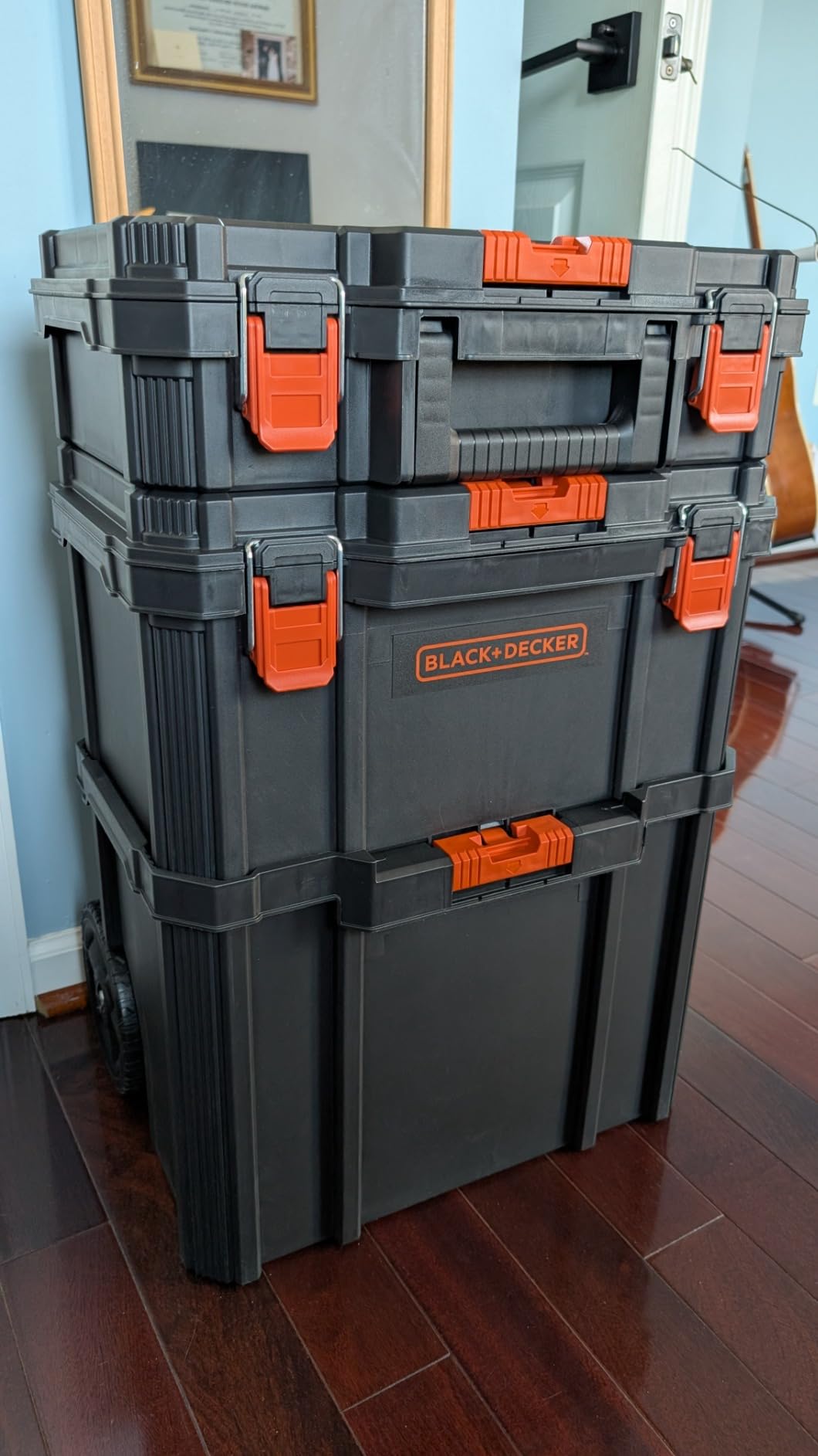 beyond by BLACK+DECKER BLACK+DECKER BDST60500APB Stackable Storage System - 3 Piece Set (Small, Deep Toolbox, and Rolling Tote) customer photo 2