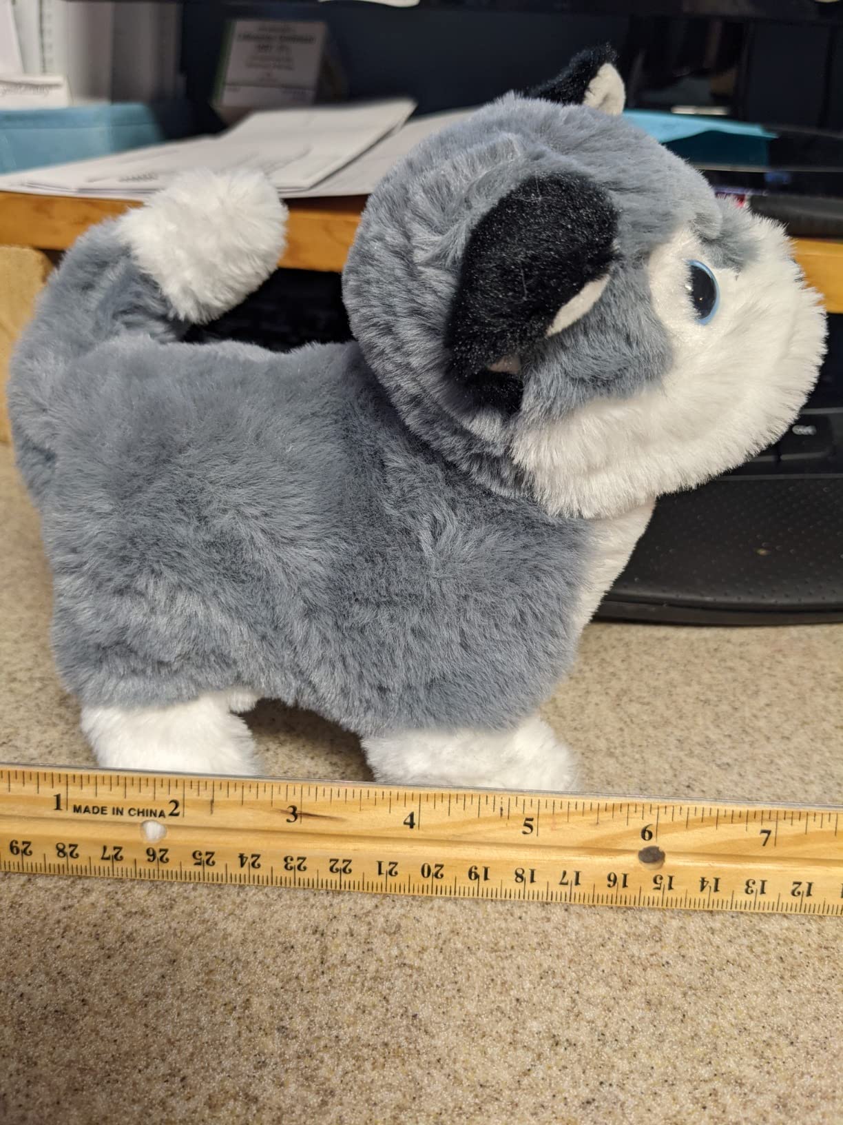 WorWoder Plush Husky Dog Toy Puppy Electronic Interactive Pet - Walking, Barking, Tail Wagging, Stretching Companion Animal for Kids customer photo 2