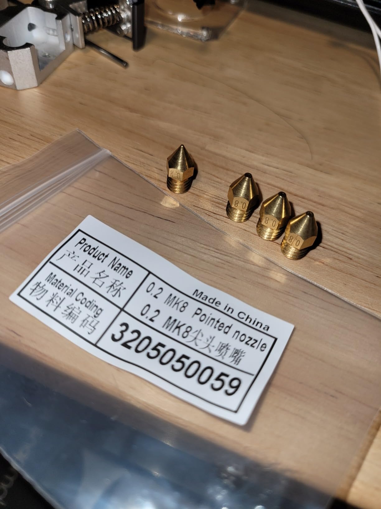 Creality Official MK8 Ender 3 Nozzles 24 pcs 3D Printer Brass Nozzles Extruder for Ender 3 Series and Creality CR-10 0.2mm, 0.3mm, 0.4mm, 0.5mm, 0.6mm, 0.8mm, 1.0mm Printer Nozzle Kit customer photo 1
