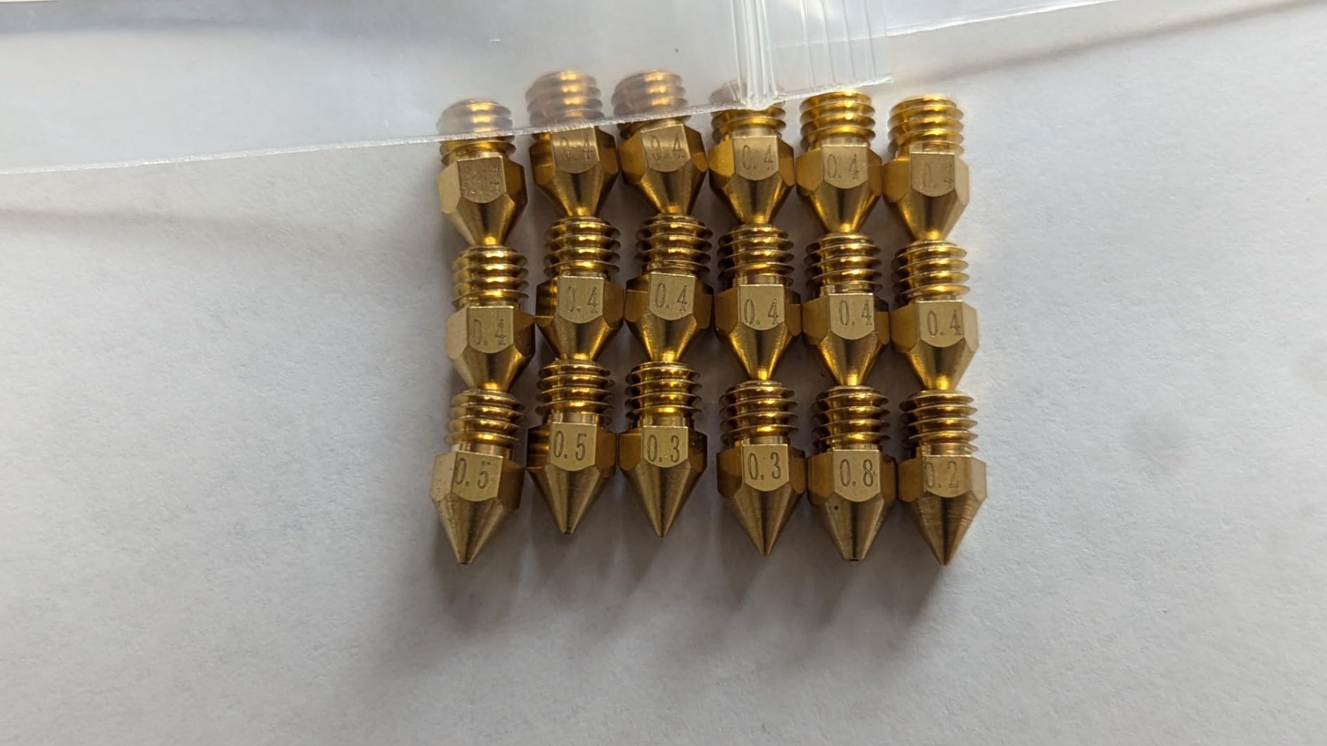 Creality Official MK8 Ender 3 Nozzles 24 pcs 3D Printer Brass Nozzles Extruder for Ender 3 Series and Creality CR-10 0.2mm, 0.3mm, 0.4mm, 0.5mm, 0.6mm, 0.8mm, 1.0mm Printer Nozzle Kit customer photo 2