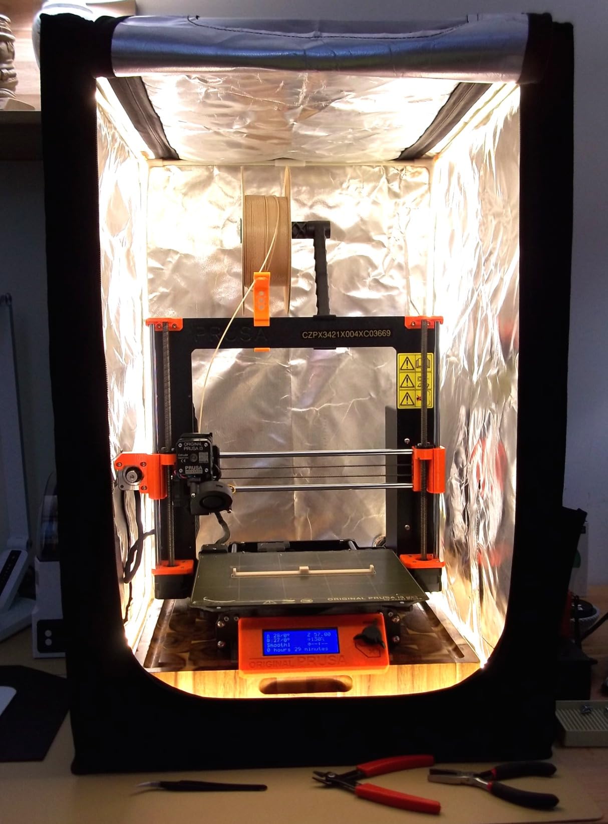 Creality 3D Printer Enclosure Fireproof and Dustproof Tent Constant Temperature Protective Cover Room for Creality Ender 3V2/Ender 3V2 Neo/Ender 3S1/Ender 3Pro/Ender 3 3D Printer customer photo 2