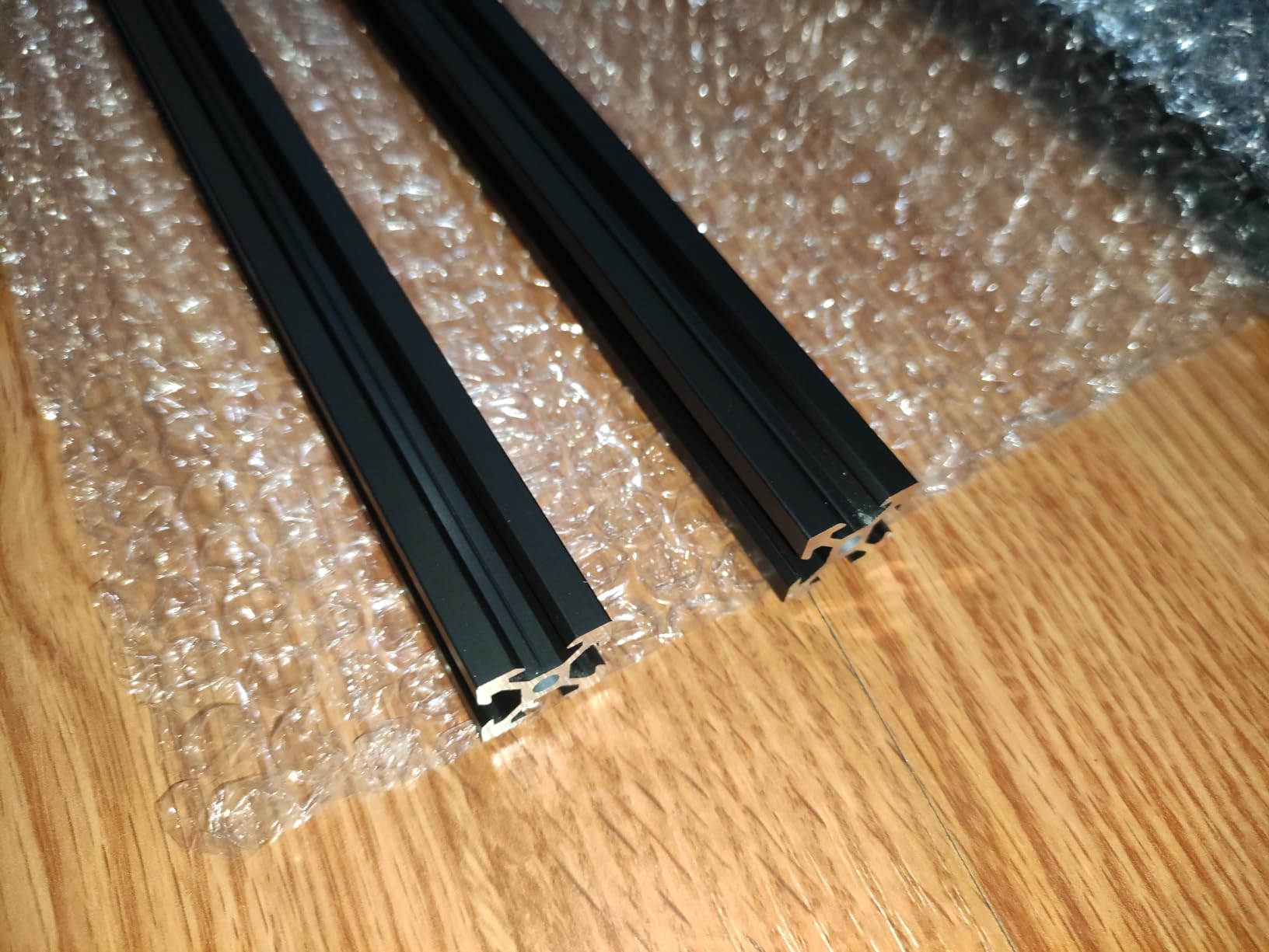 2020 V Aluminum Extrusion, 4PCS 400mm European Standard Anodized Extruded Aluminum Profile Extrusion Linear Rail for 3D Printer and CNC Machine DIY Projects- Black customer photo 2