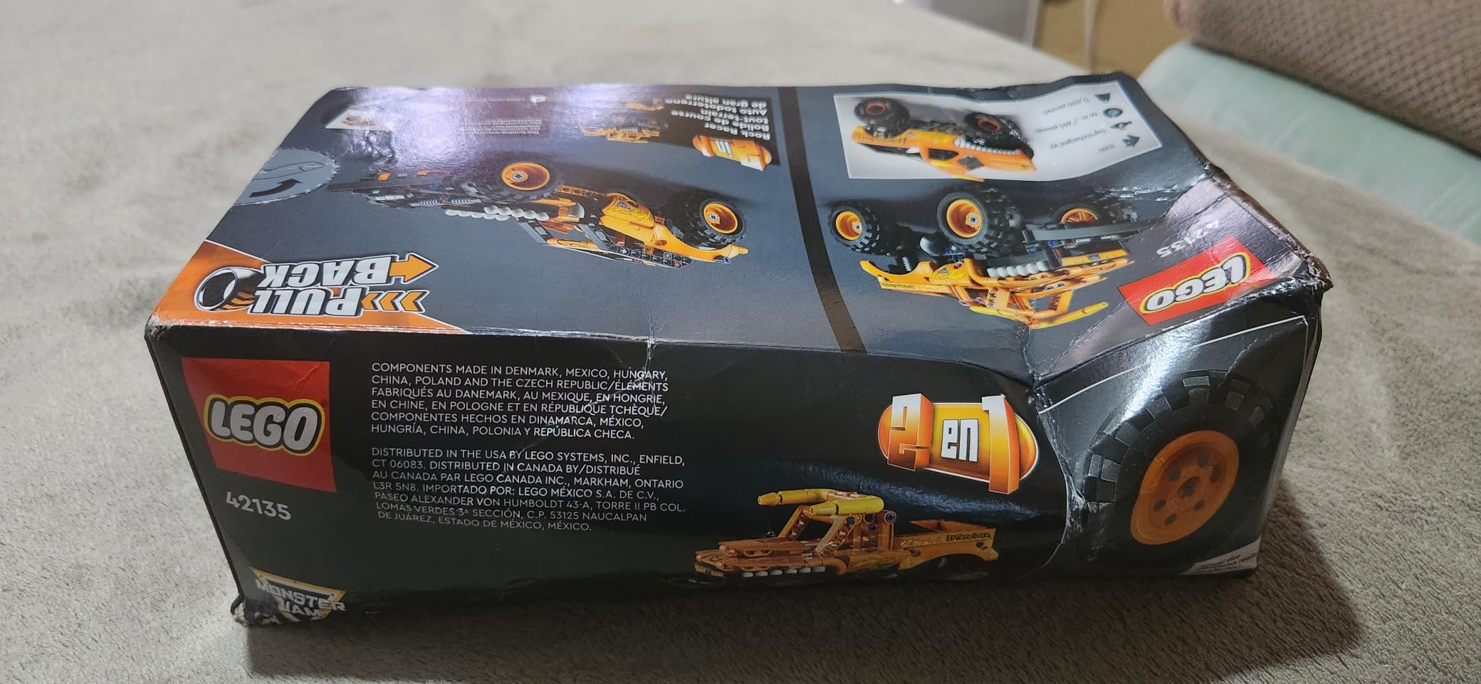 LEGO Technic Monster Jam El Toro Loco, 2 in 1 Pull Back Truck to Off Roader Car Toy 42135, Monster Truck and Race Car Building Toy, Construction Kit for Kids, Boys, Girls Age 7+ Years Old customer photo 2