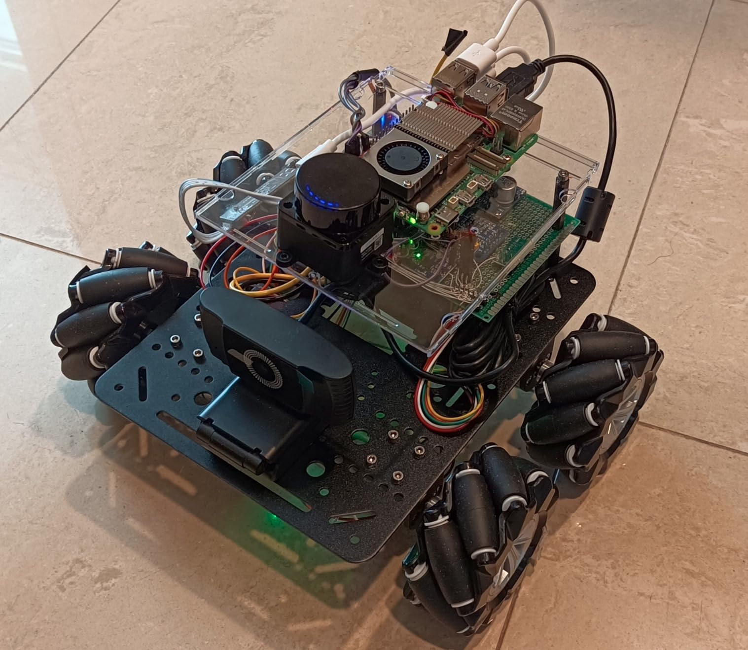 Professional 80mm Mecanum Wheel Car Chassis MC200 for Arduino / Raspberry pi / Micobit, Remote Control 4WD Metal Smart Robot Car Chassis Kit Omnidirectional Wheel with DC TT Motor DIY AI RoS STEAM customer photo 1