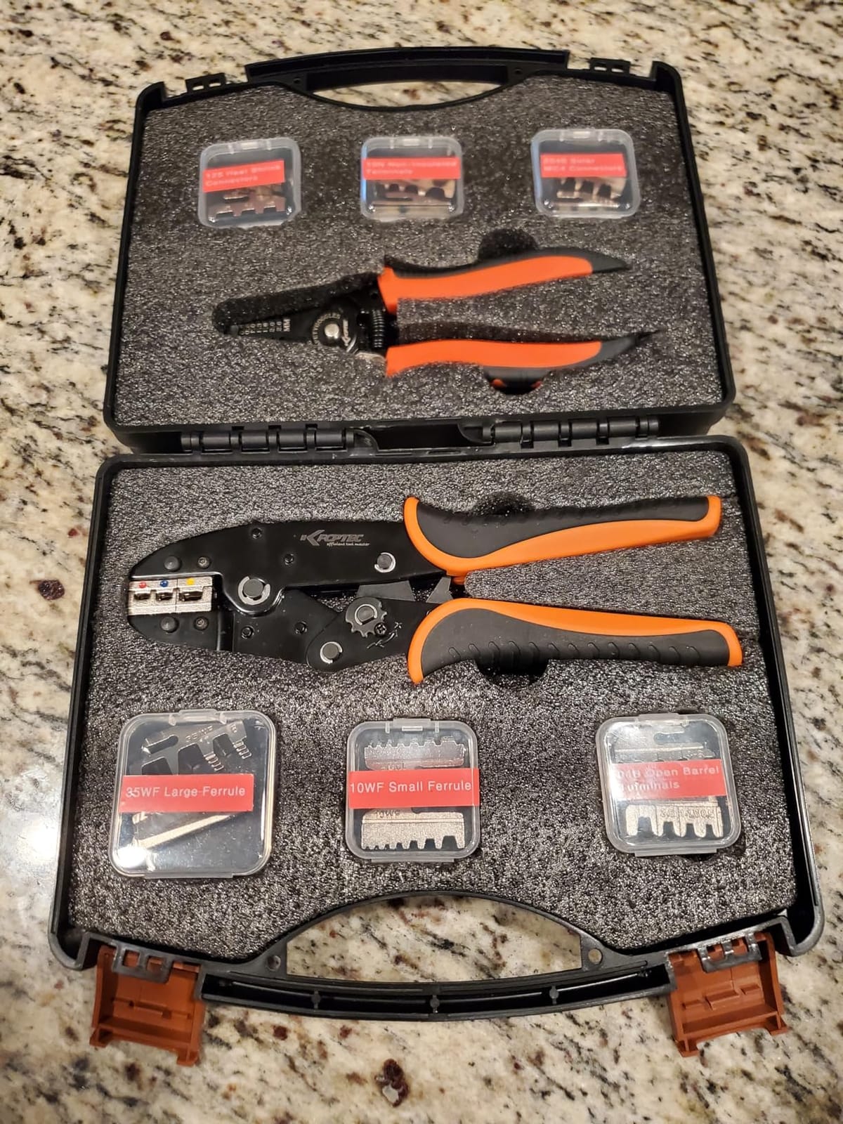 KF CPTEC Wire Crimper Kit 9PCS, AWG 22-2, Tool-Free Quick-Change Dies customer photo 2