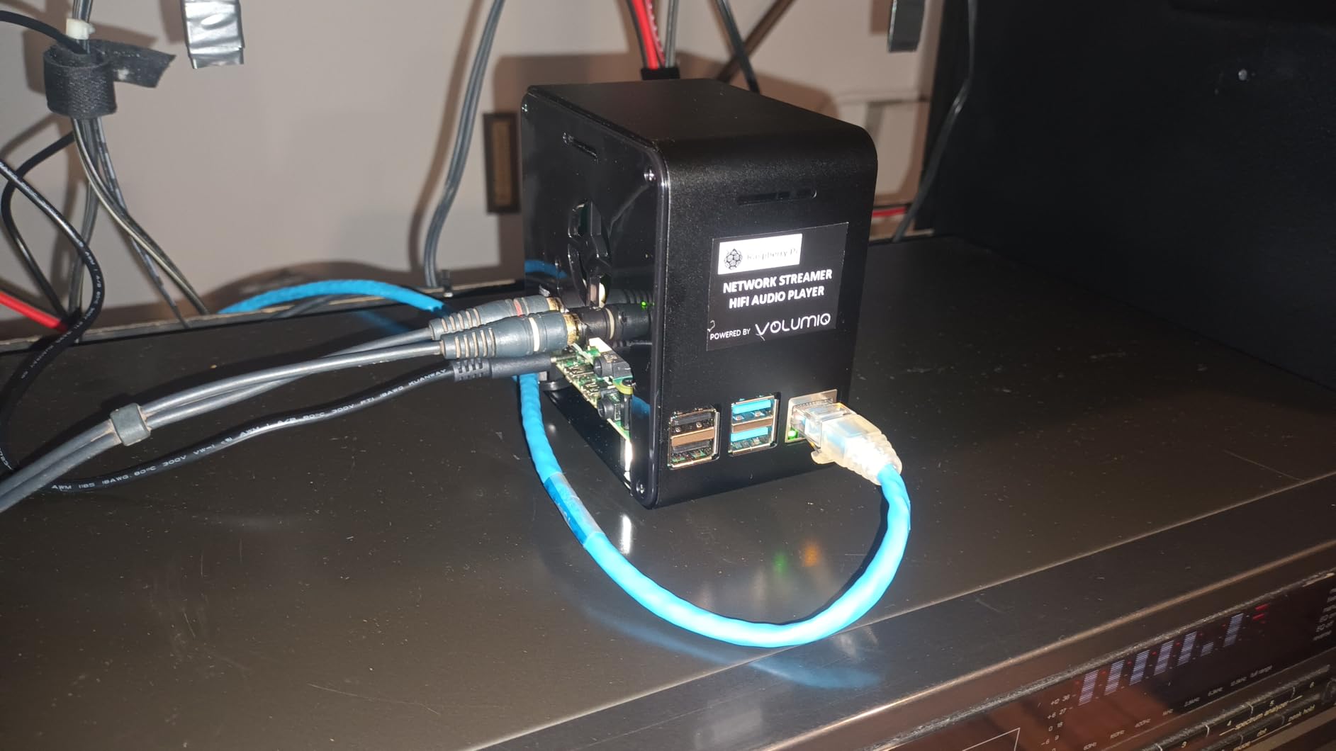 ElectroCookie Raspberry Pi 4 Case, Aluminum Mini Tower Case with Cooling Fan and Color Changing Ambient Light (Matte Black & Dark Gray) customer photo 2