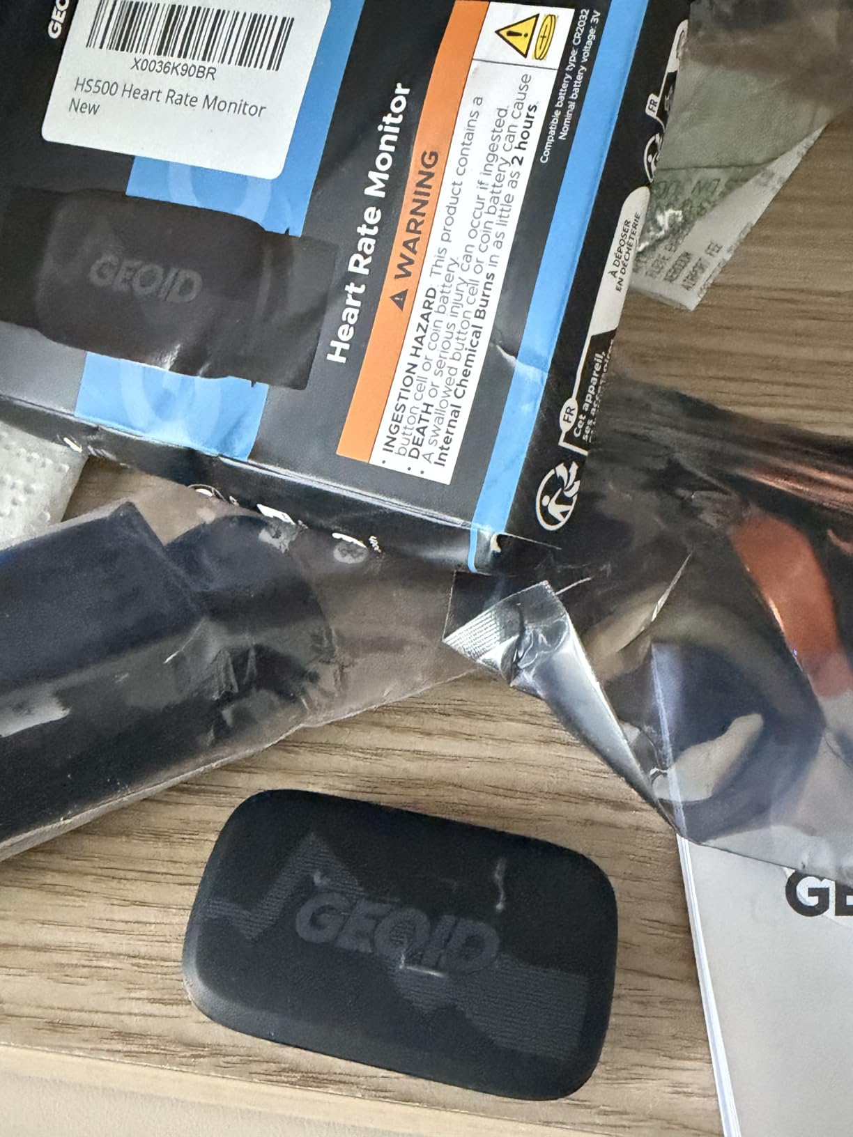 GEOID HS500 Heart Rate Monitor, Heart Rate Sensor Chest Strap, Protocol ANT+/Bluetooth, 800h Battery, IP67 Waterproof, Compatible with iOS/Android APPs customer photo 2