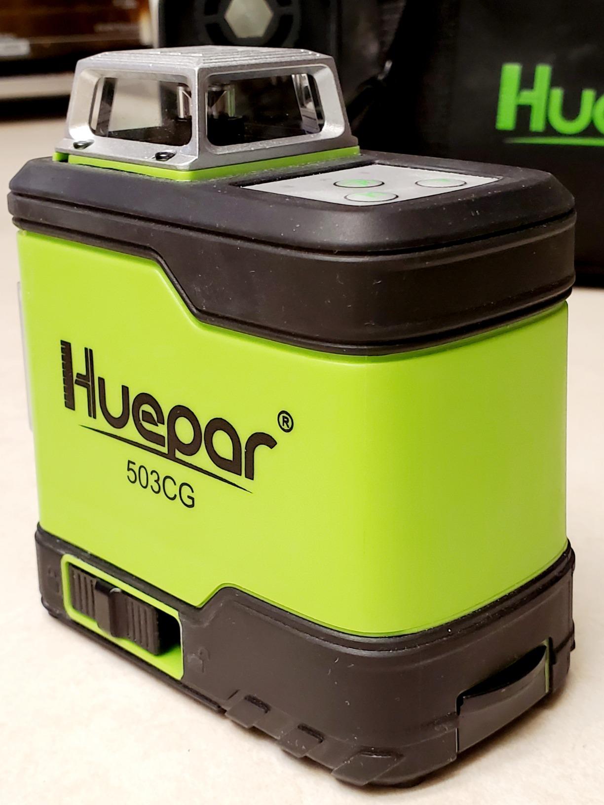 Huepar Laser Level 360 Self Leveling, Rechargeable Green Laser 3x360° Cross Line Lazer Leveler 3D Level Laser Tool for Construction and Picture Hanging, Strong Magnetic Bracket&Hard Carry Case -HM03CG customer photo 1