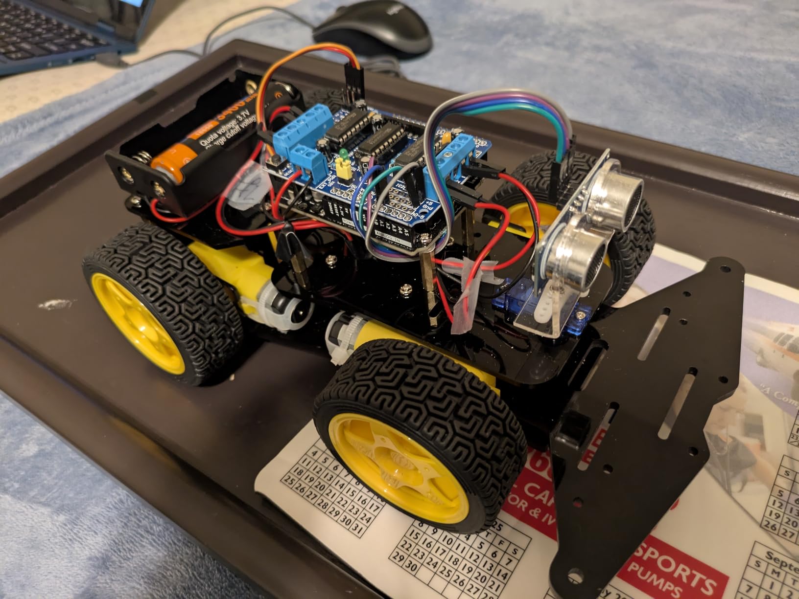 Arduino Robot Car Kit - 4WD Smart Robot Car Chassis with Motors, Wheels and Battery Case for Arduino R3/R4/Leonardo/Raspberry Pi 5/4B/3B+/3B/2B/1B+ customer photo 2