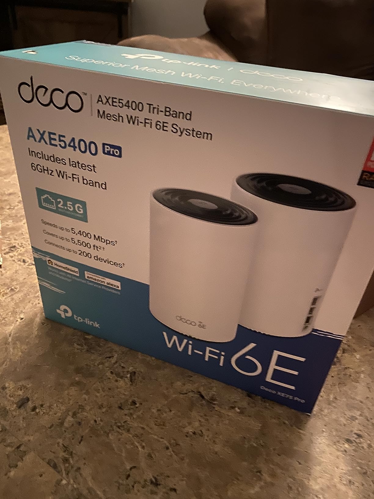 TP-Link Deco XE75 Pro AXE5400 Tri-Band WiFi 6E Mesh System (2-Pack) customer photo 2