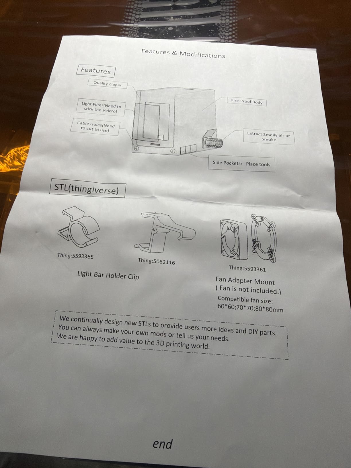 3-in-1 Multifunctional 3D Printer Enclosure Laser Engraver Eye Protective Shield Cover Resin 3D Printer Fireproof Tent with Fume Extractor Smoker Absorber Filament Dryer Dust Cover (3in1 Tent) customer photo 1