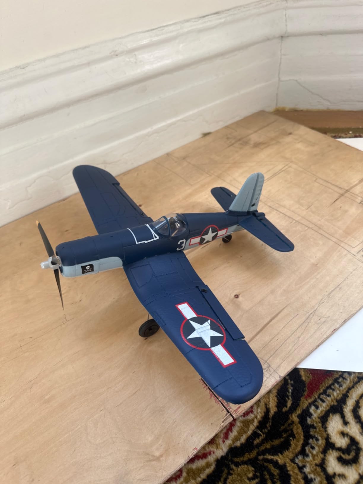 volantexrc RC Plane for Beginners, 4CH WWII RC Airplane F4U Corsair with Aileron, 2.4Ghz Remote Control Plane with Xpilot Self Righting & One Key Aerobatic & Upgraded Canopy (761-8V2 RTF) customer photo 2