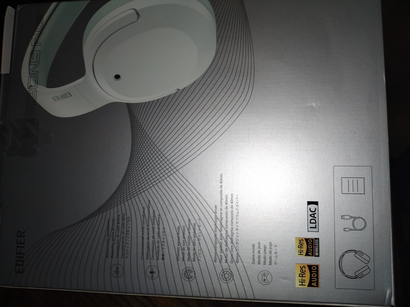 Edifier W820NB Plus Over-Ear Active Noise Cancelling Headphones, Clear Calls with Deep Noise Reduction,Bluetooth Headphones with LDAC for Hi Res Wireless Audio Comfortable Fit,Bluetooth 5.2… customer photo 1