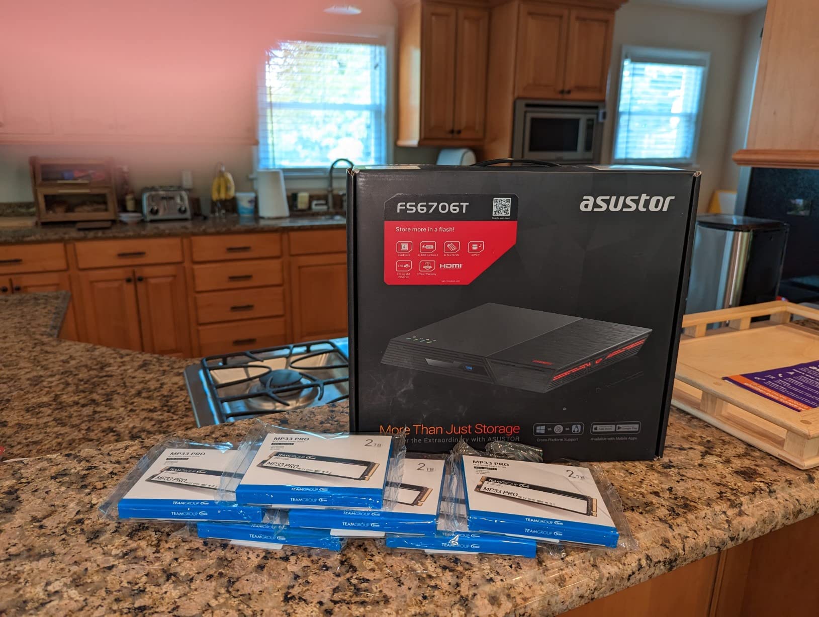 Asustor Flashstor 12 Pro FS6712X - 12 Bay Pure M.2 SSD NAS Network Storage Enclosure, Quad-Core 2.0GHz, 12 M.2 SSD Slots, 10GbE Port, 4GB RAM DDR4 (Diskless) customer photo 2