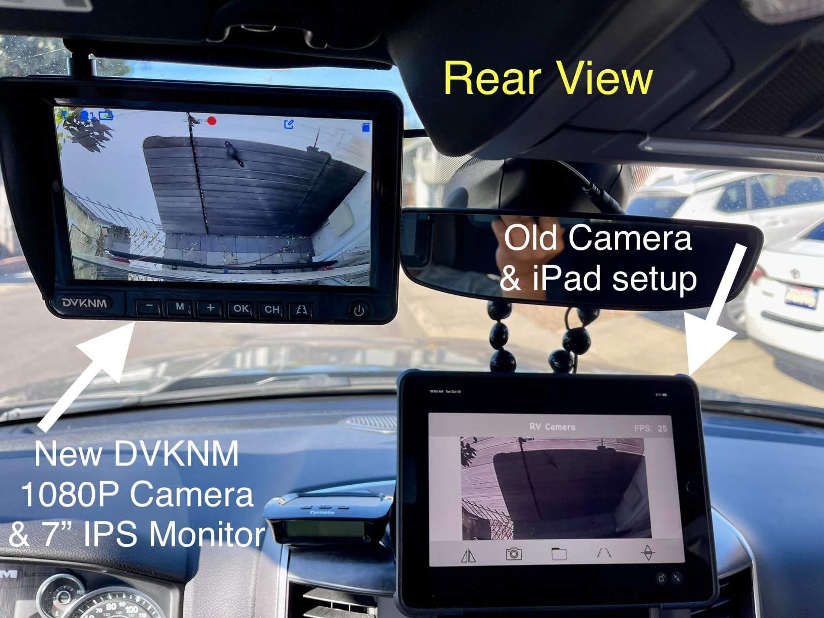 Magnetic Solar Wireless Backup Camera with 7
