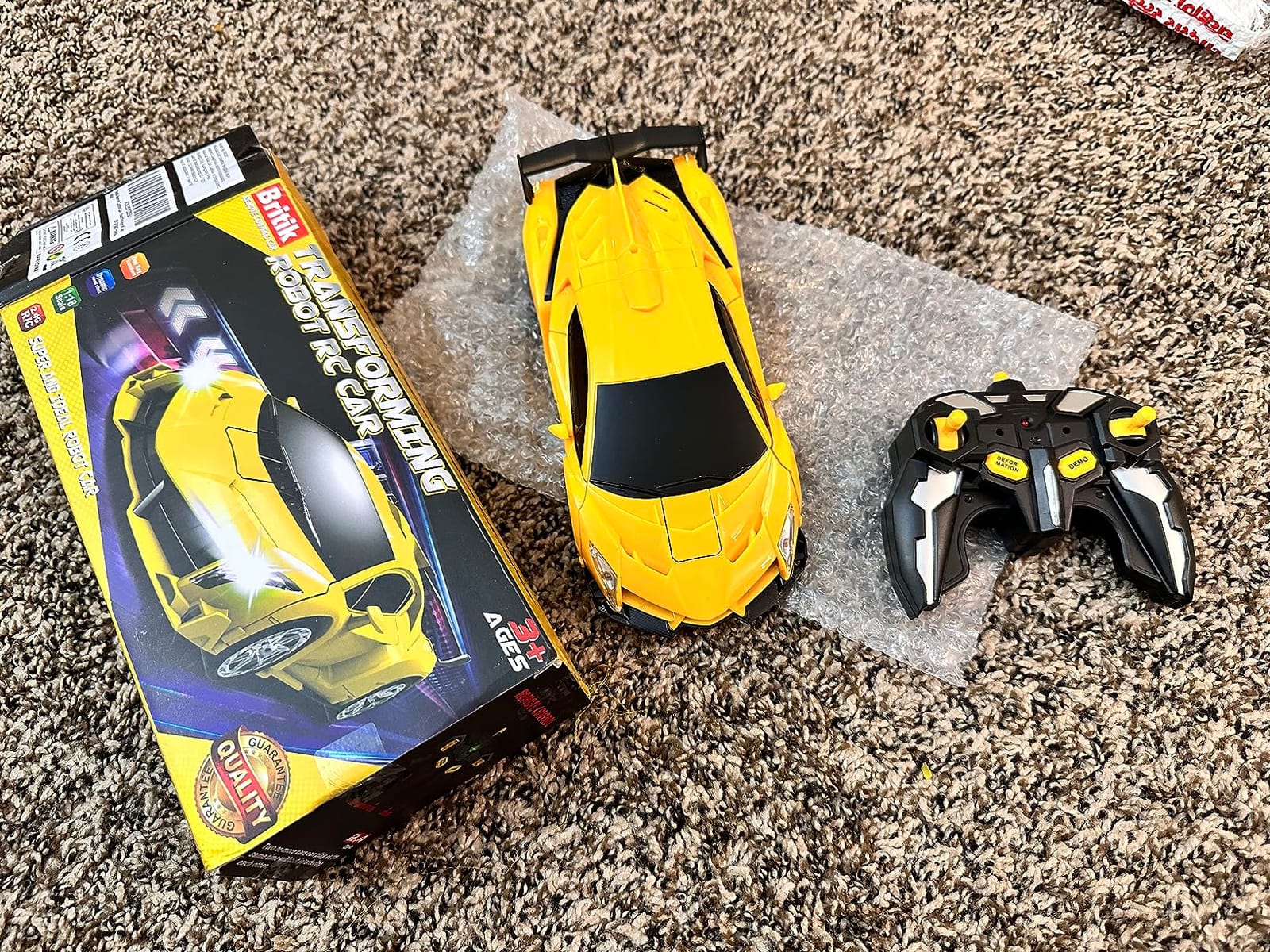 Transform Remote Control Car Toys for Boys 4-6, Drift RC Car Yellow customer photo 2