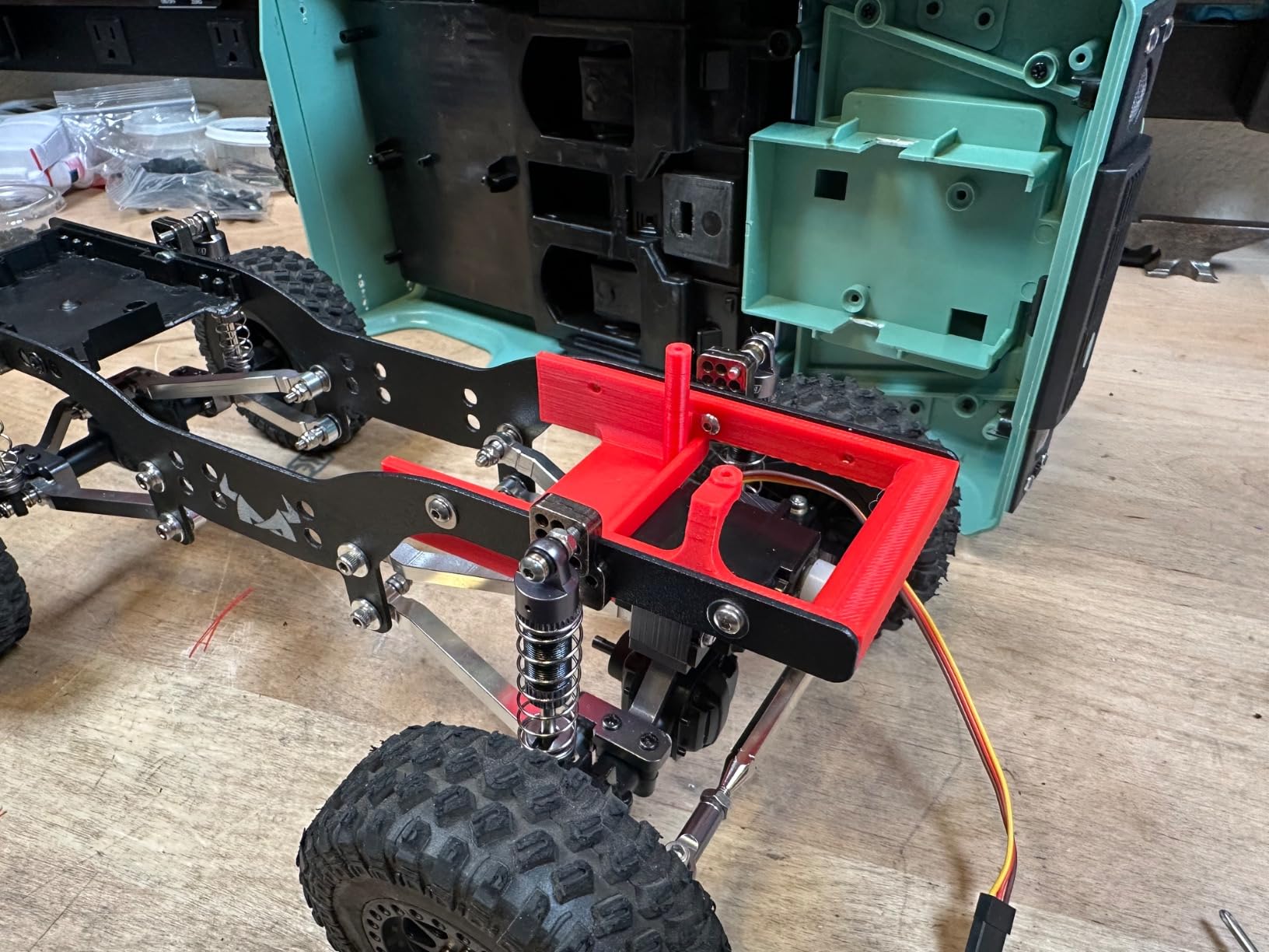 INJORA 59MM Long Threaded Oil Damper Shock Absorber for TRX4M, Red customer photo 1