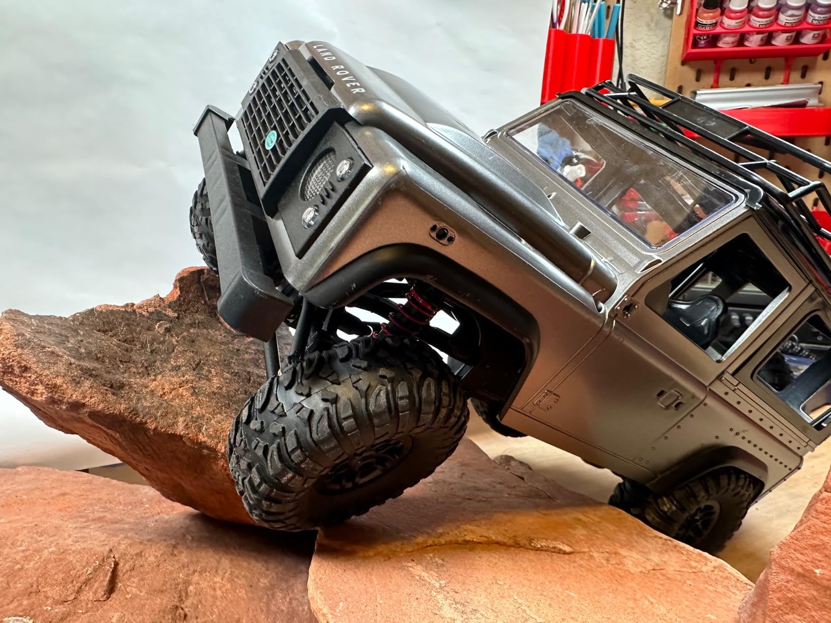 INJORA 59MM Long Threaded Oil Damper Shock Absorber for TRX4M, Red customer photo 2