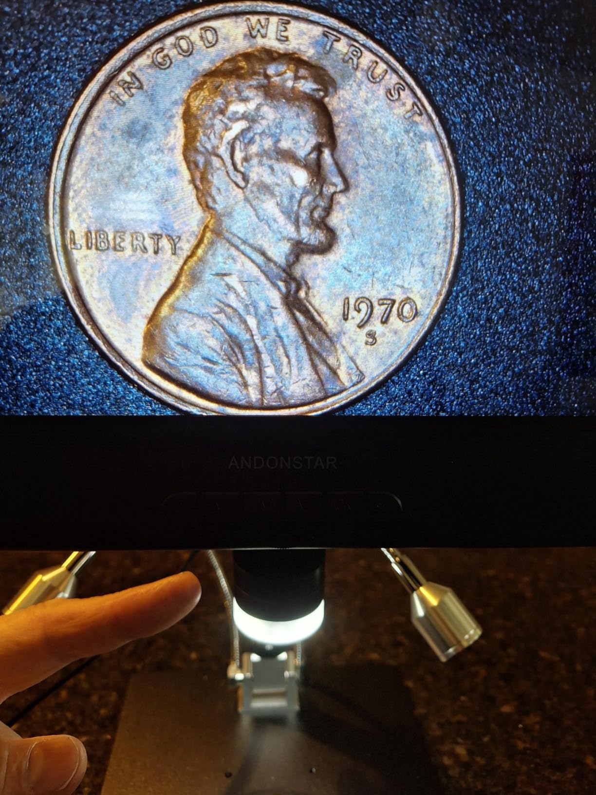 Andonstar AD210 10.1 Inch LCD Digital Microscope for Soldering, Coin customer photo 2