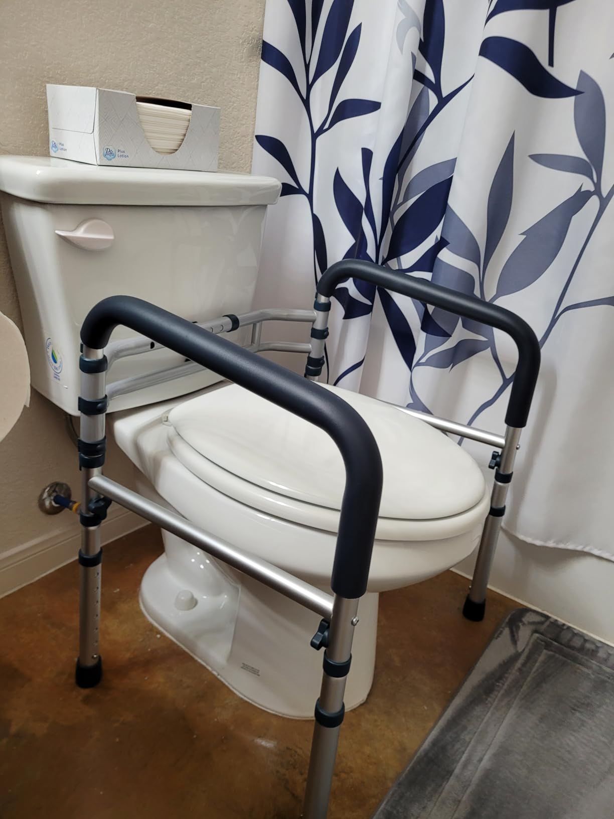 PELEGON Toilet Safety Rails (350 lb) - Adjustable Toilet Safety Frame & Rails, Toilet Safety Rail for Elderly Adults, Toilet Handles for Seniors, Toilet Bars for Elderly & Handicap customer photo 2