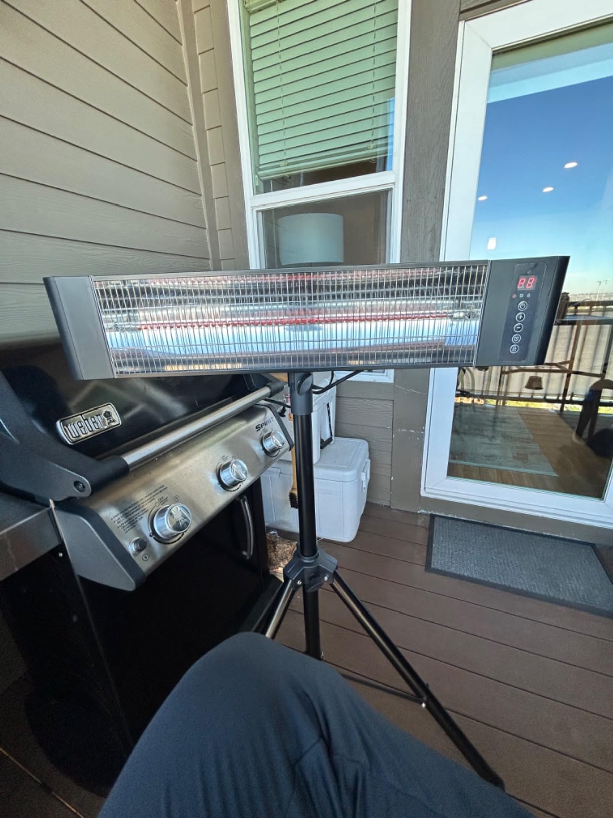 VAGKRI Outdoor Heaters, Electric Infrared Patio Heater with Remote and 12H Timer, IP65 Waterproof, 3 Heat Levels, Wall Mount or Tripod Stand for Home, Office, Patio, Garage customer photo 1