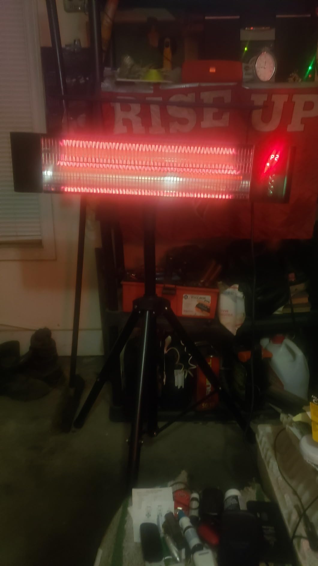 VAGKRI Outdoor Heaters, Electric Infrared Patio Heater with Remote and 12H Timer, IP65 Waterproof, 3 Heat Levels, Wall Mount or Tripod Stand for Home, Office, Patio, Garage customer photo 2