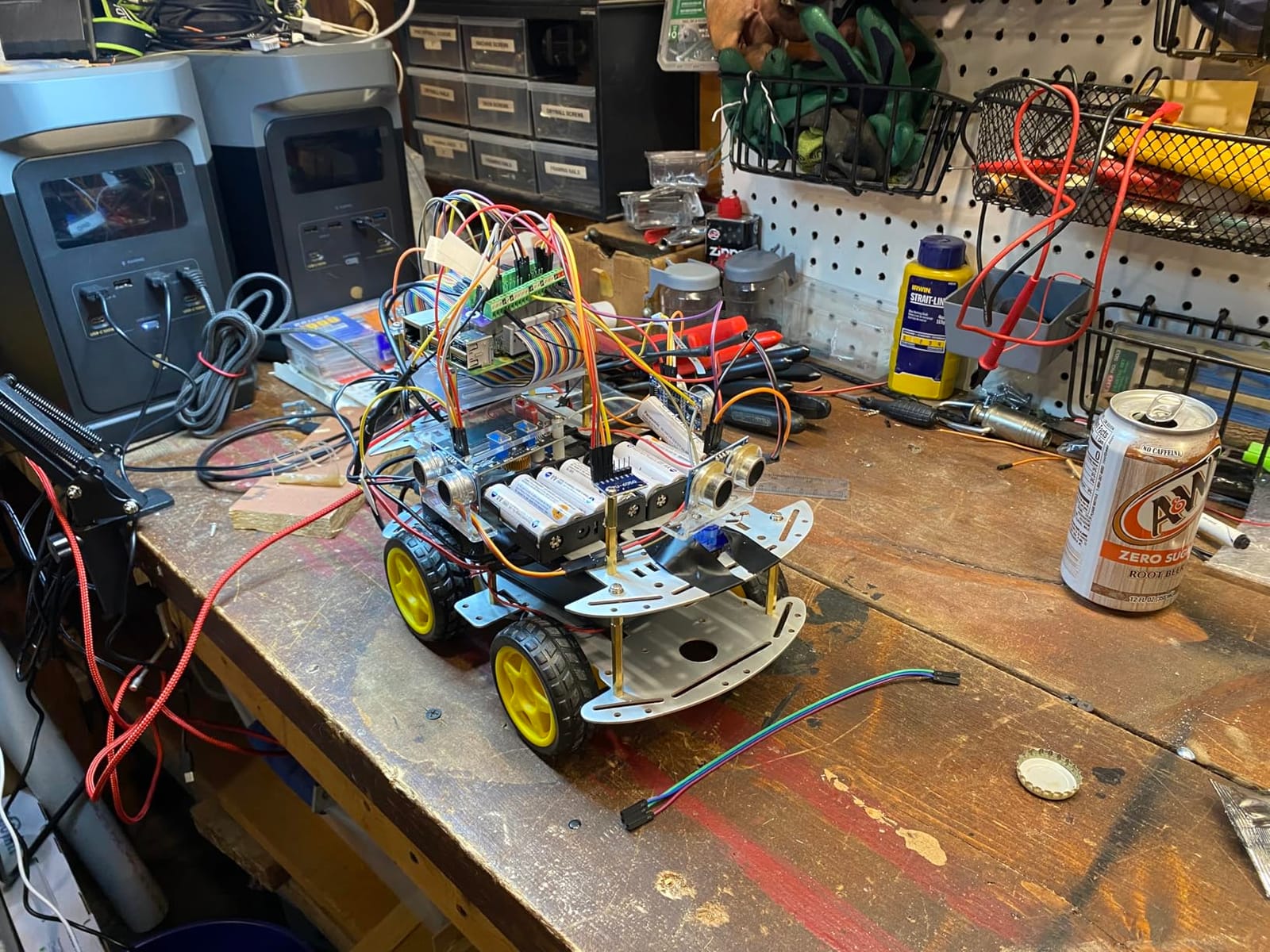 DIY Mecanum Wheel Car Kit with Metal Chassis and TT Motor Smart Robot 4WD Omnidirectional Car Programming Kit with Speed Encoder for Arduino/Microbit/Raspberry Pi for Adult Age 15+(Unassembled) customer photo 2