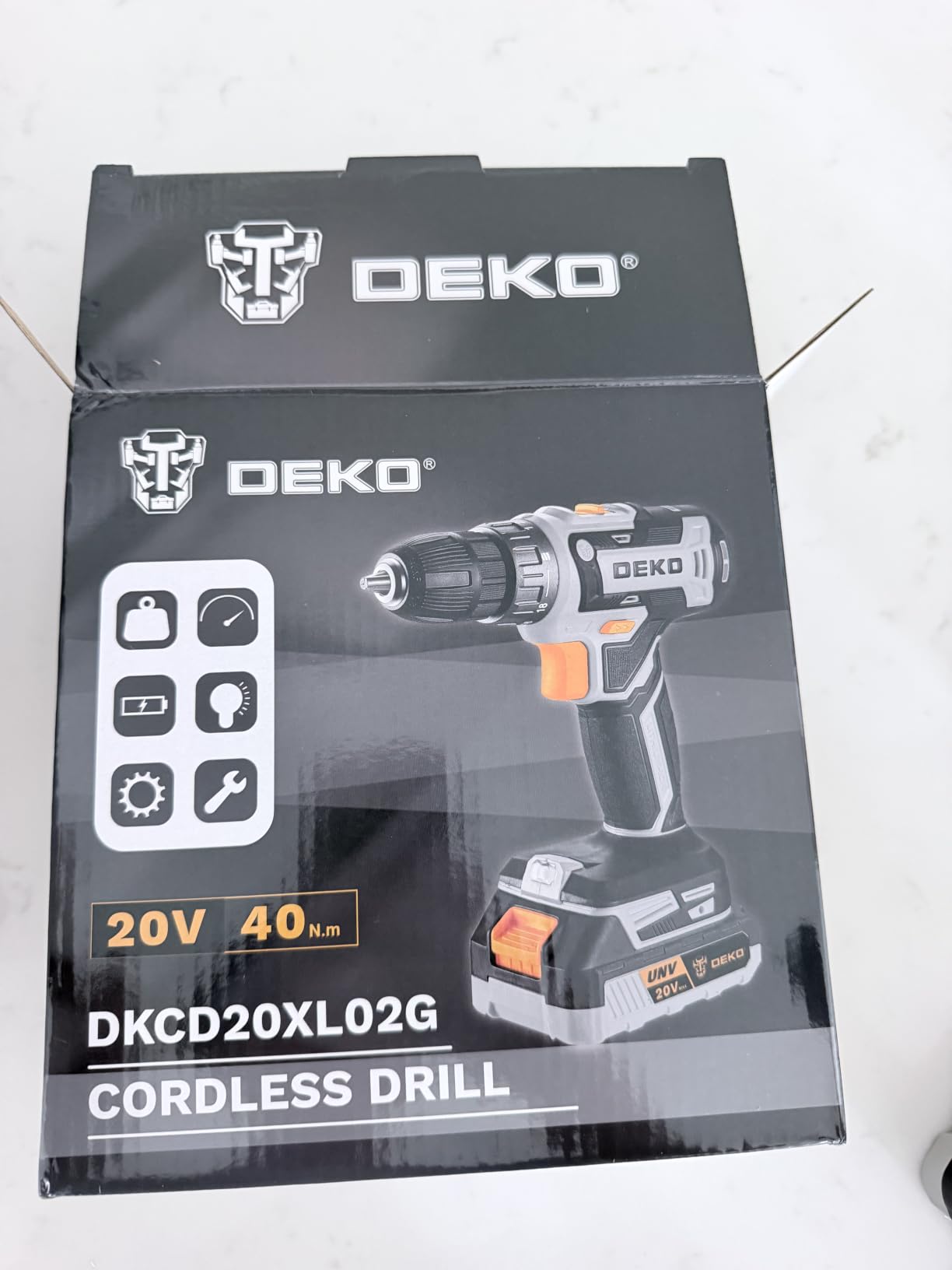 Power Drill Cordless: DEKOPRO Cordless Drill 20V Electric Power Drills Set Tool Drills Cord-less Set with Battery and Charger customer photo 2