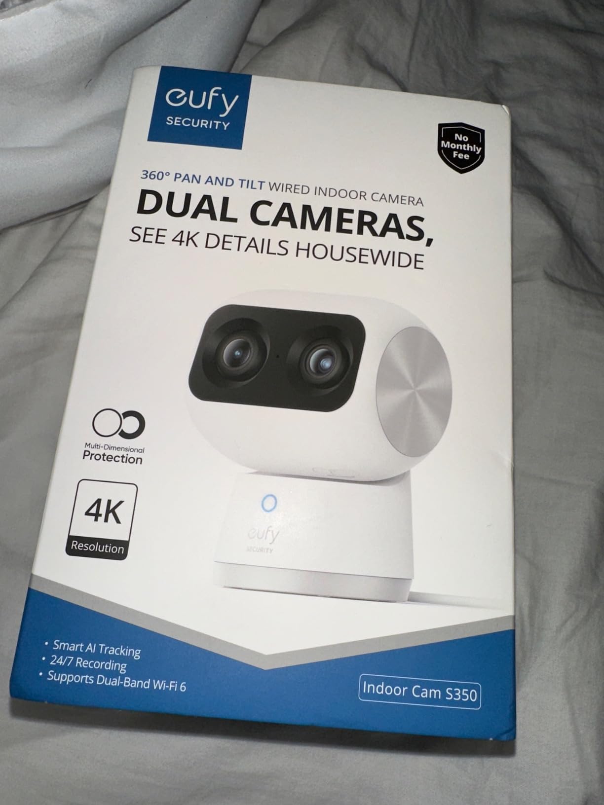 eufy Security 4K Indoor Cam S350, No Subscription, Dual Cameras, 8× Zoom customer photo 2