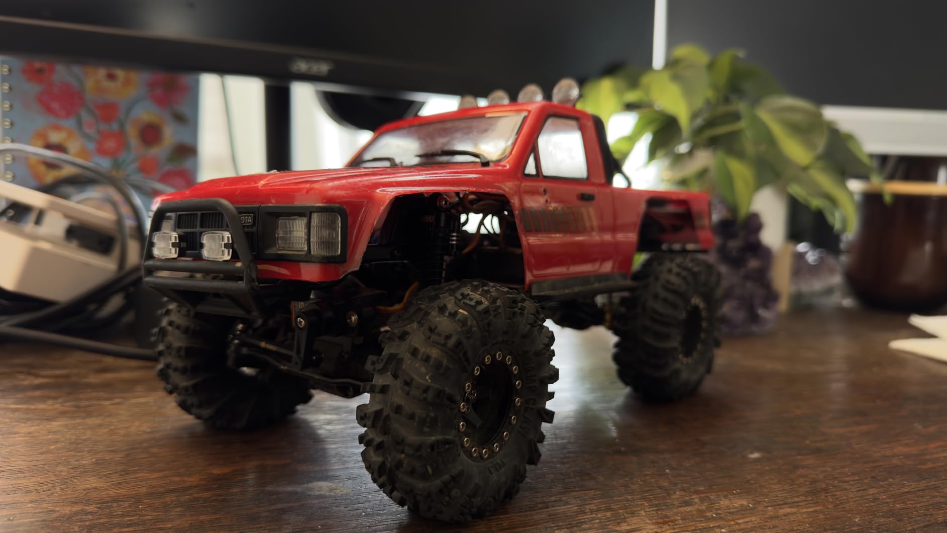 INJORA Brass & Aluminium 59mm Long ThreadedOil Shocks for TRX4M customer photo 2