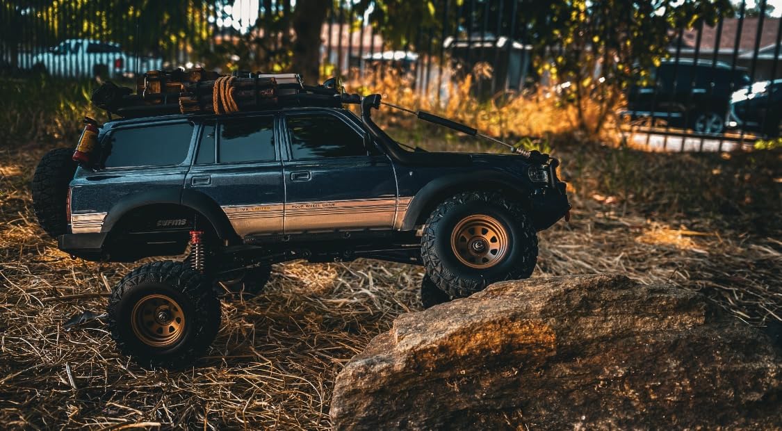 FMS 1/18 FCX18S Toyota Land Cruiser LC80 S Officially Licensed RC Crawler, 4WD RC Rock Truck, 2.4Ghz with 900mAh Battery&LED Lights, Hobby Grade Off-Road RC Truck, Remote Control Car for Adults Grey customer photo 1