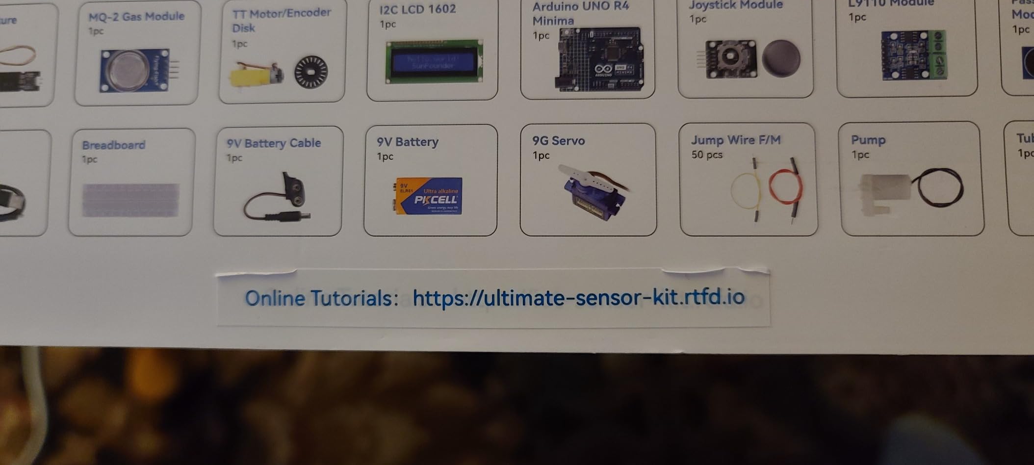 SunFounder Ultimate Sensor Kit with Original Arduino Uno R4 Minima, RoHS Compliant, Durable Sensors IoT ESP8266 IIC LCD1602 OLED, Online Tutorials & Video Courses for Beginners & Engineers customer photo 2