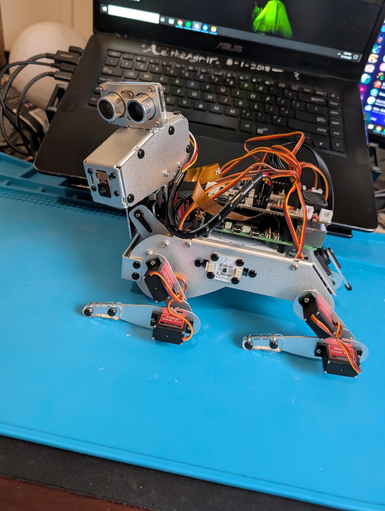 SunFounder PiDog AI Robot Dog Kit for Raspberry Pi 5/4/3B+/Zero 2W, Openclaw LLMs ChatGPT/Gemini/Grok, Voice&Video Recognition, Python, App, Gyroscope, Camera (RPI NOT Included) customer photo 1