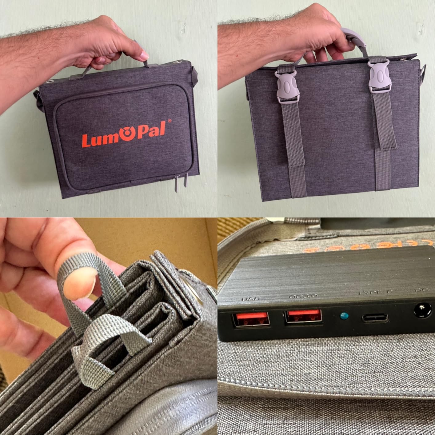 Portable Solar Panel, LUMOPAL 60W Foldable Solar Panels Charger for Camping customer photo 1