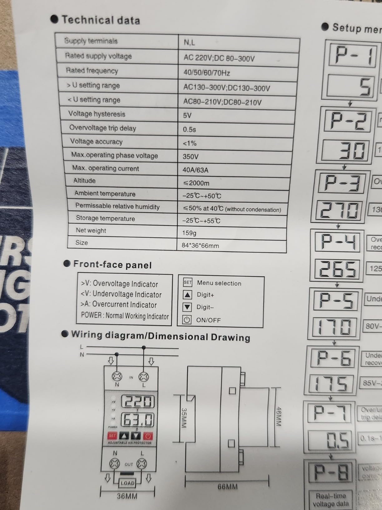 Smart Circuit Breaker with Energy Monitoring, Adjustable Voltage and Current Protection (1-63 Amp),AC Disconnect Current Adjustable Voltage Protector customer photo 2