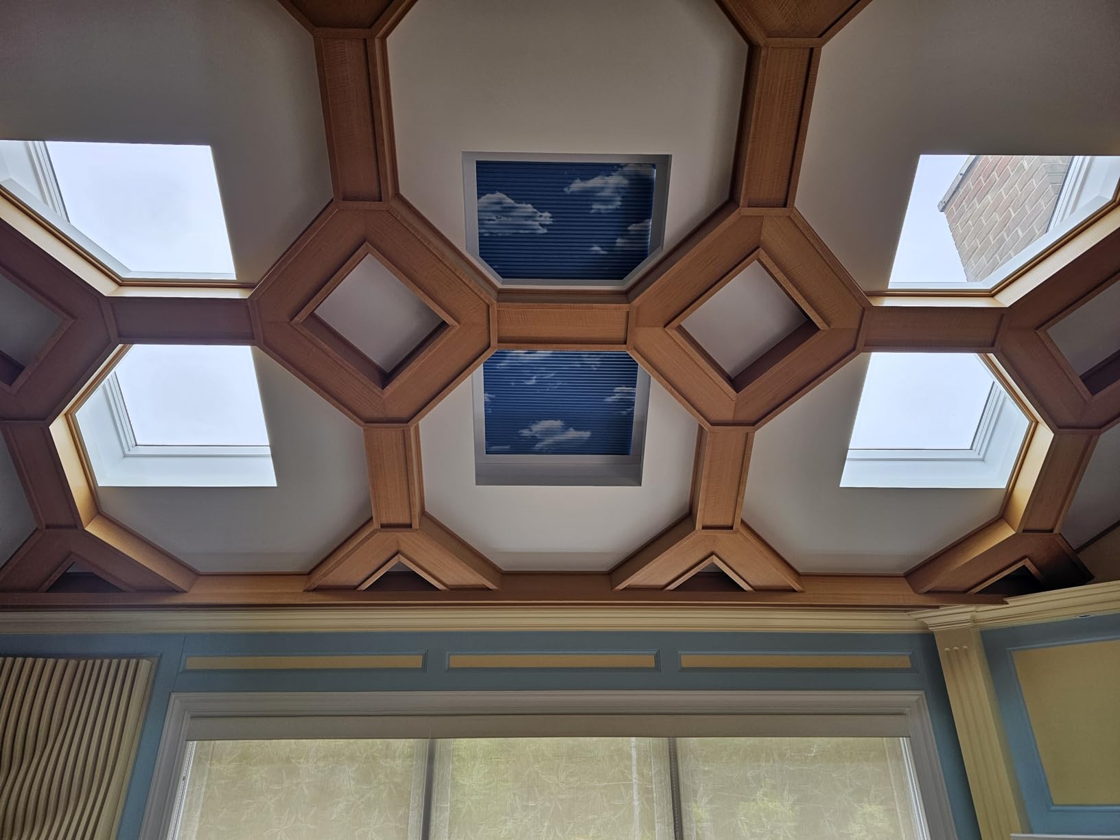 ZSTARR Motorized Blackout Cellular Skylight Shades Custom White customer photo 1