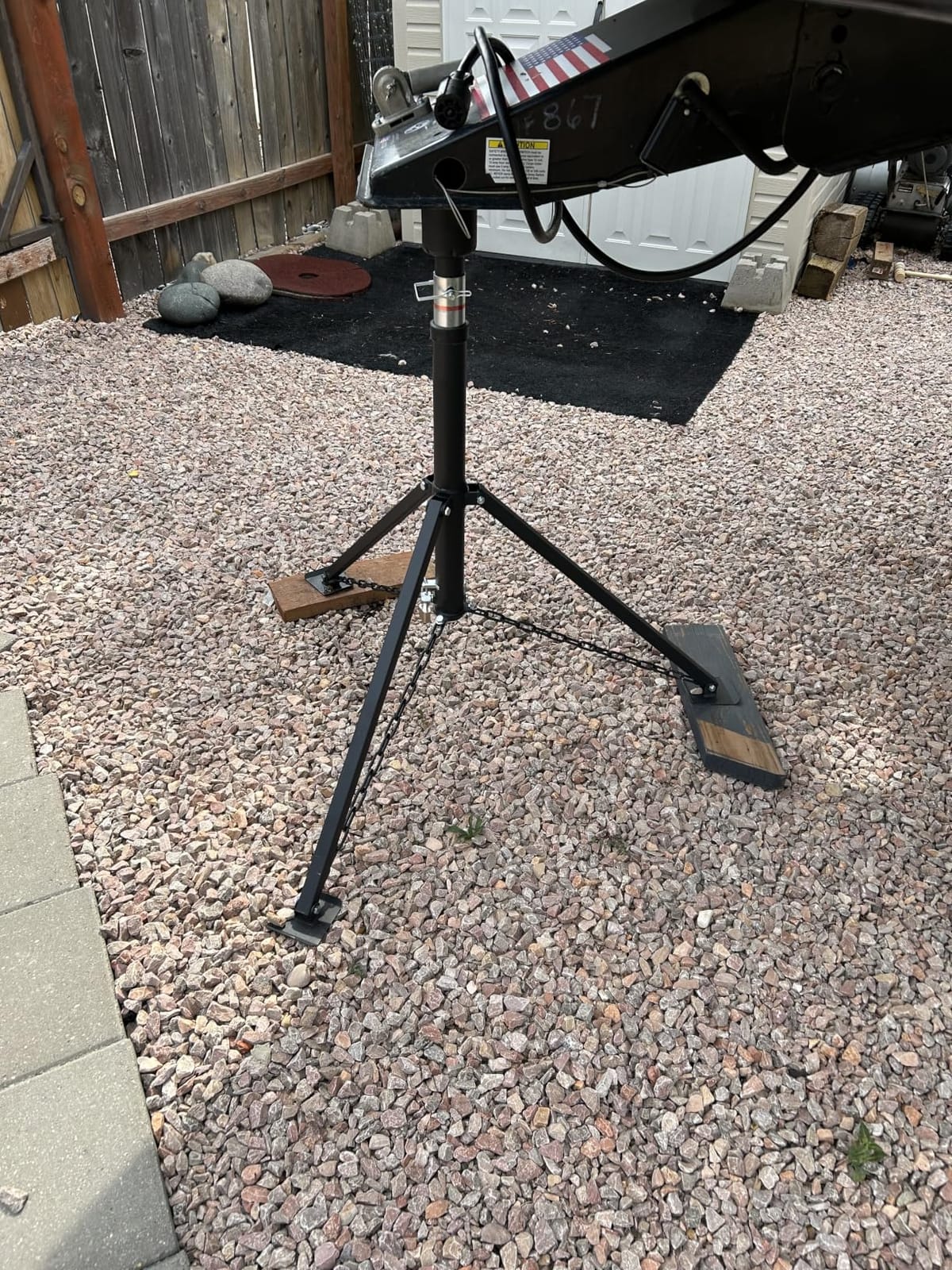 King Pin Tripod Stabilizer Jack for 5th Wheel Trailer Rv, customer photo 1