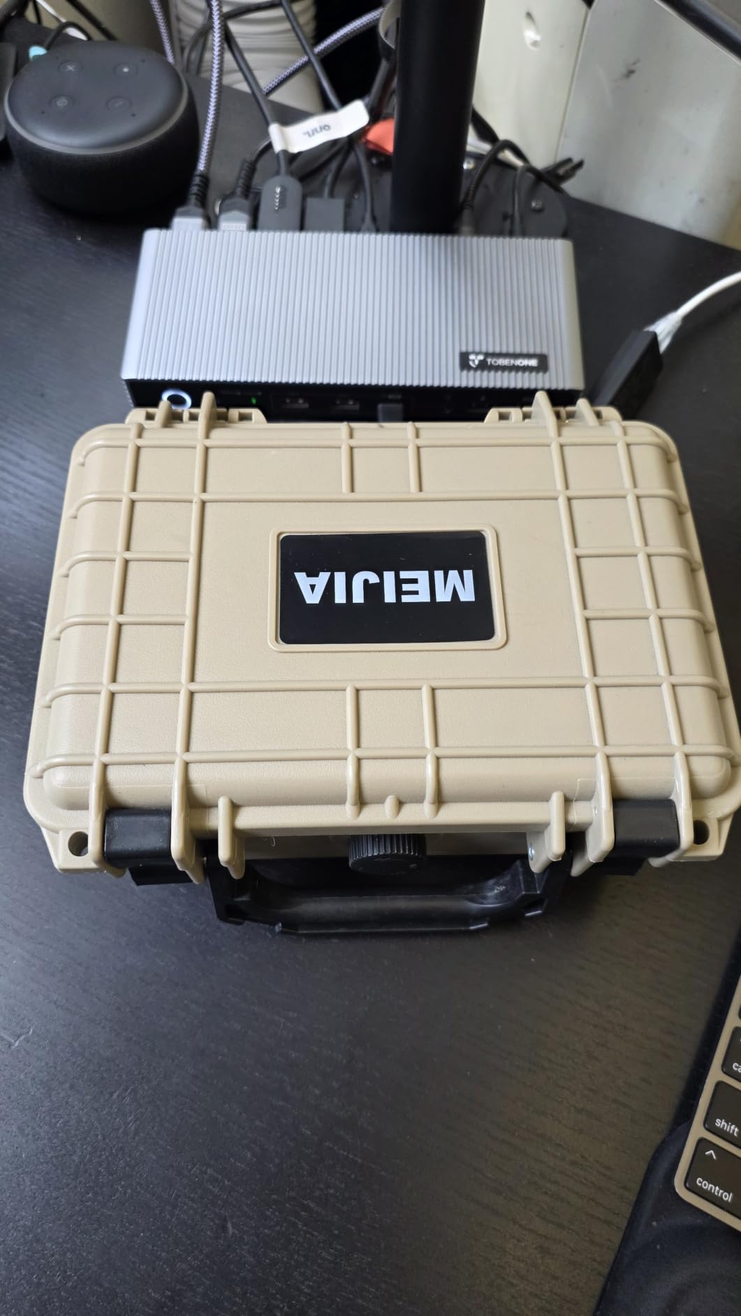 MEIJIA IP67 waterproof hard compact case,Customizable Fit Foam,8.12”x6.56”x 3.56”,Fit Use of Drones, Cameras,Equipments,lens (Yellow) customer photo 2