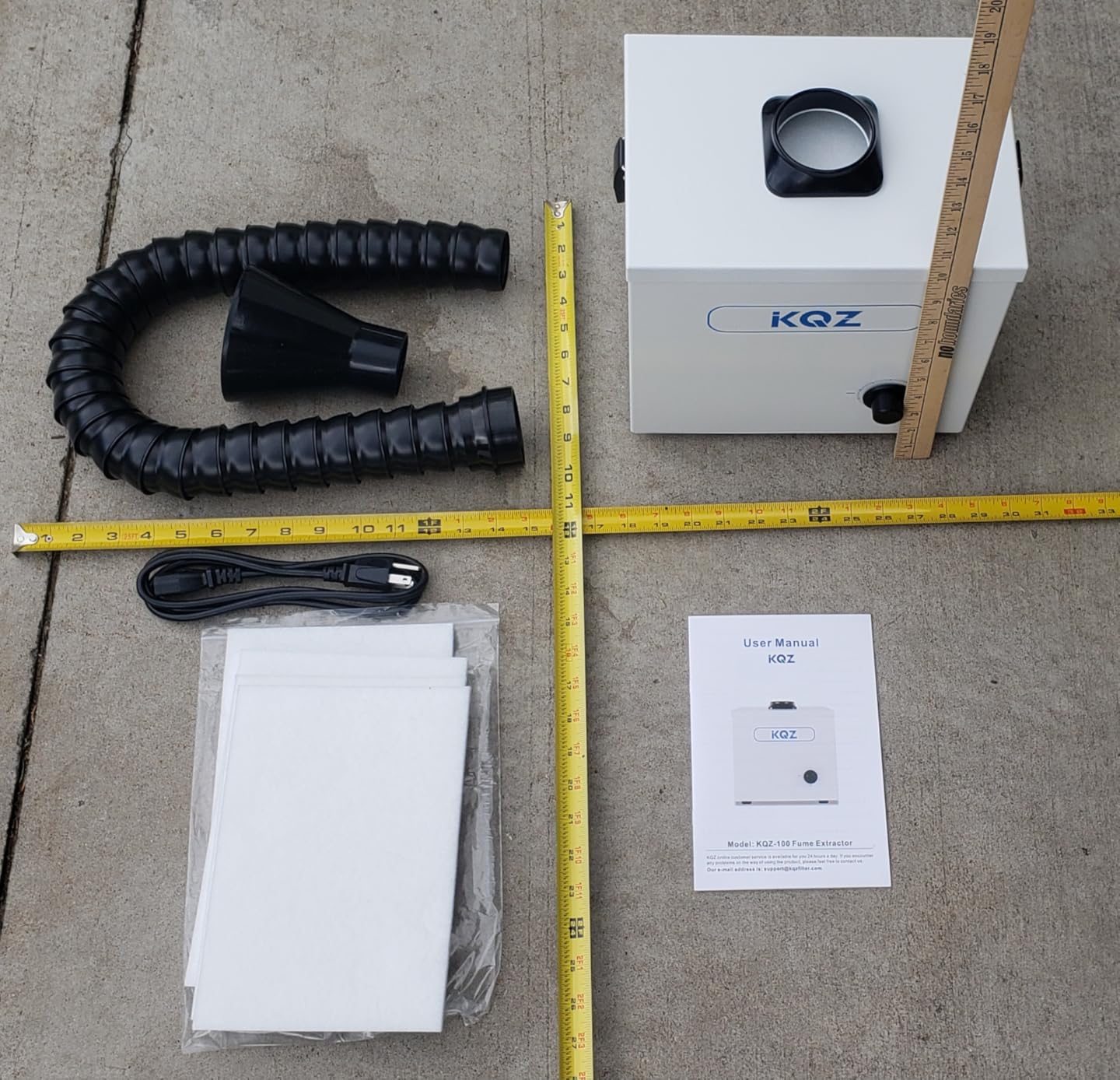 KQZ Laser Fume Extractor for Under 40W Laser Engraver with Display & Remote customer photo 1