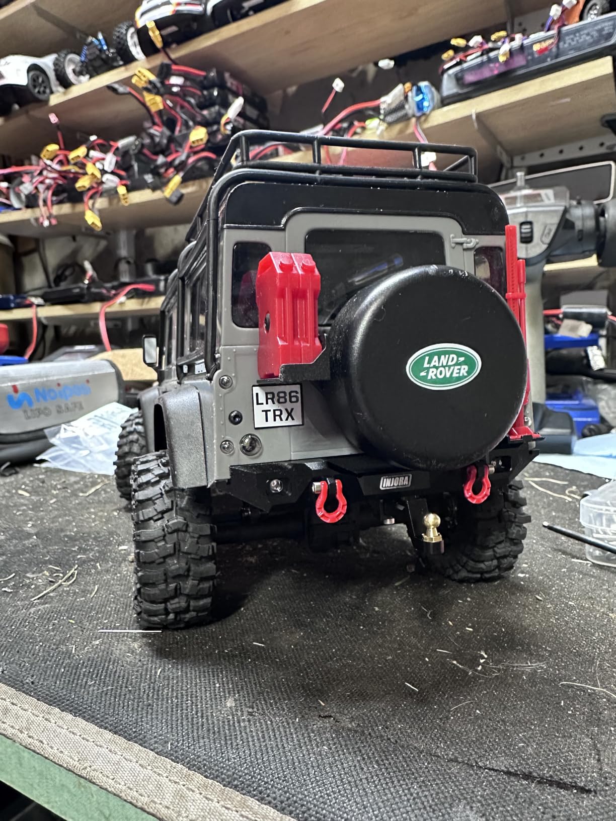 INJORA CNC Aluminum Front and Rear Bumper with Light for TRX4M Defender customer photo 2
