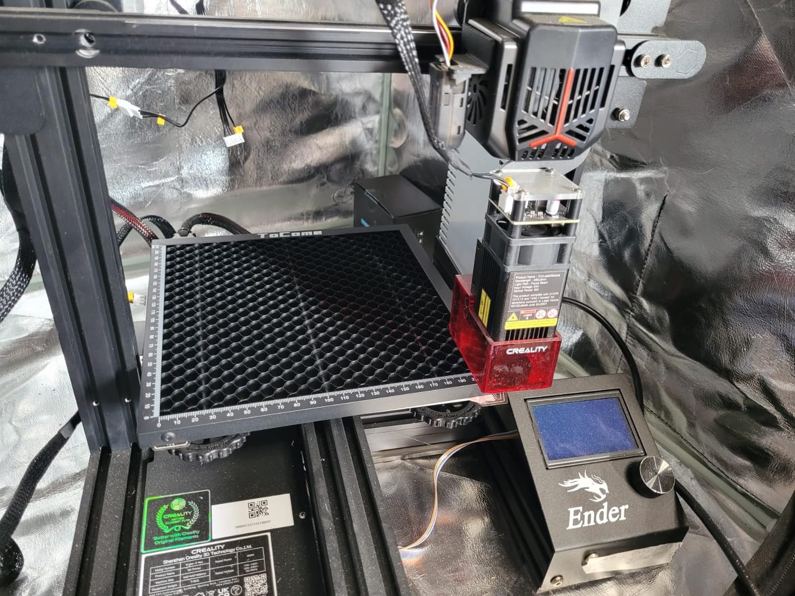 ToCome Honeycomb Laser Bed 430 x 400mm 17 x 16 inch Steel Honeycomb for Laser Engraver, Cutting Area 430x400mm customer photo 2