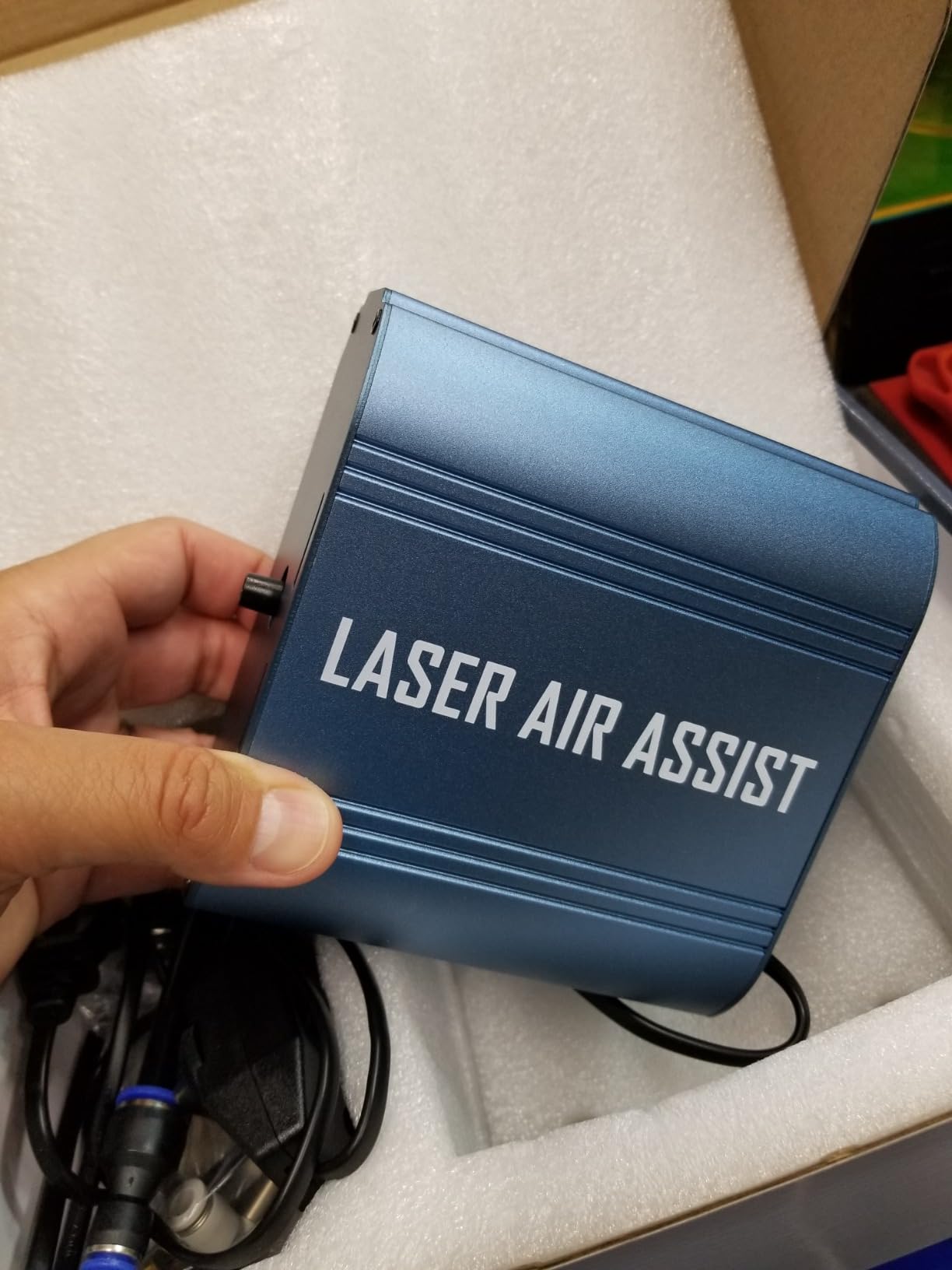 Laser Air Assist, Air Assist Pump with Adjustable 30L/min Airflow for ORTUR Laser Engravers and 99% Laser Cutters in The Market, Remove Smoke and Dust, Protect Laser Lens, Reduce Surface Temperature customer photo 1