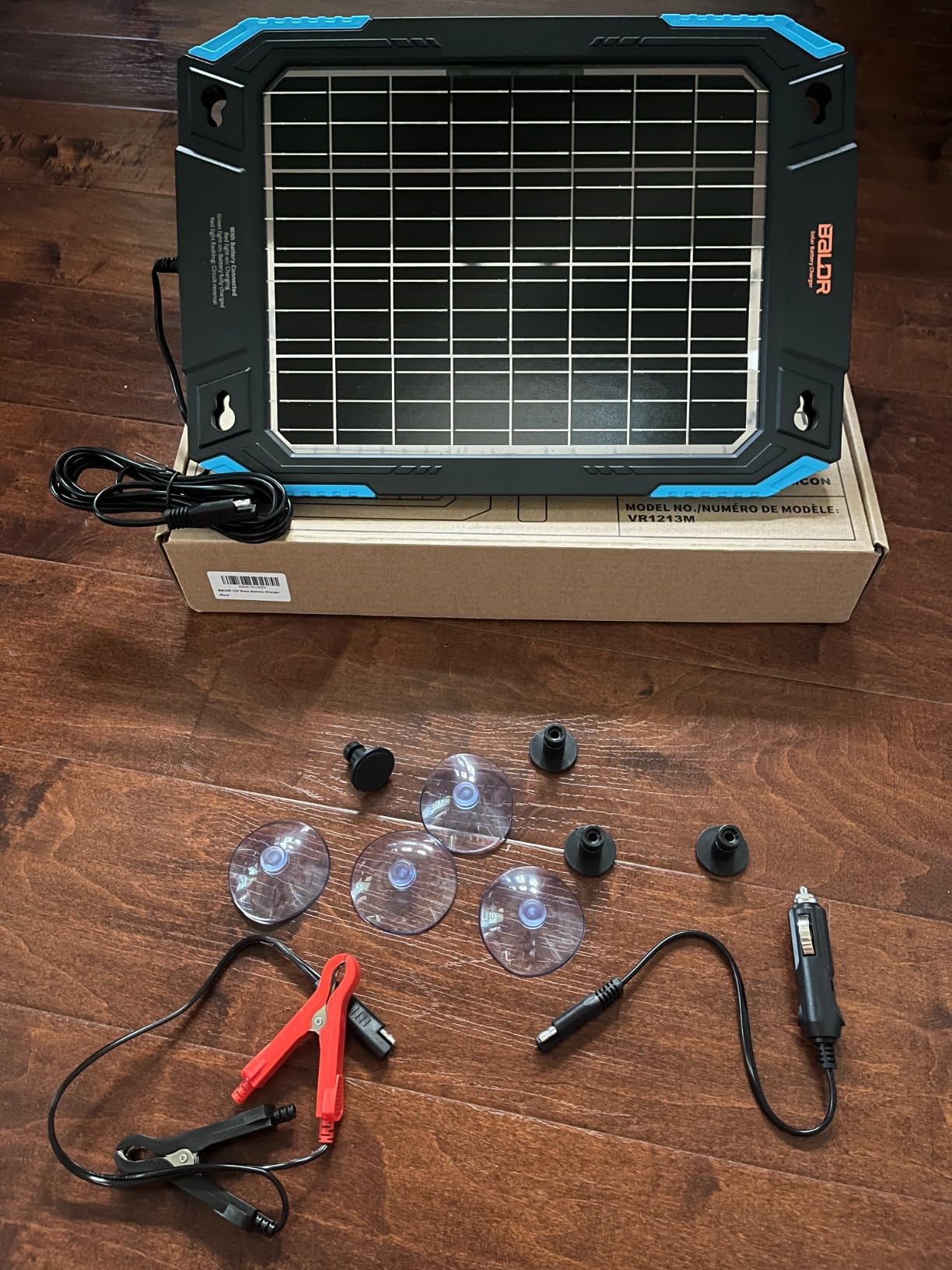 BALDR 12V Solar Battery Charger, 13W Waterproof Dual Sided Battery Maintainer, IP67 MPPT Trickle Charger for Car, Trailer, Lawn Mower, Boat customer photo 2