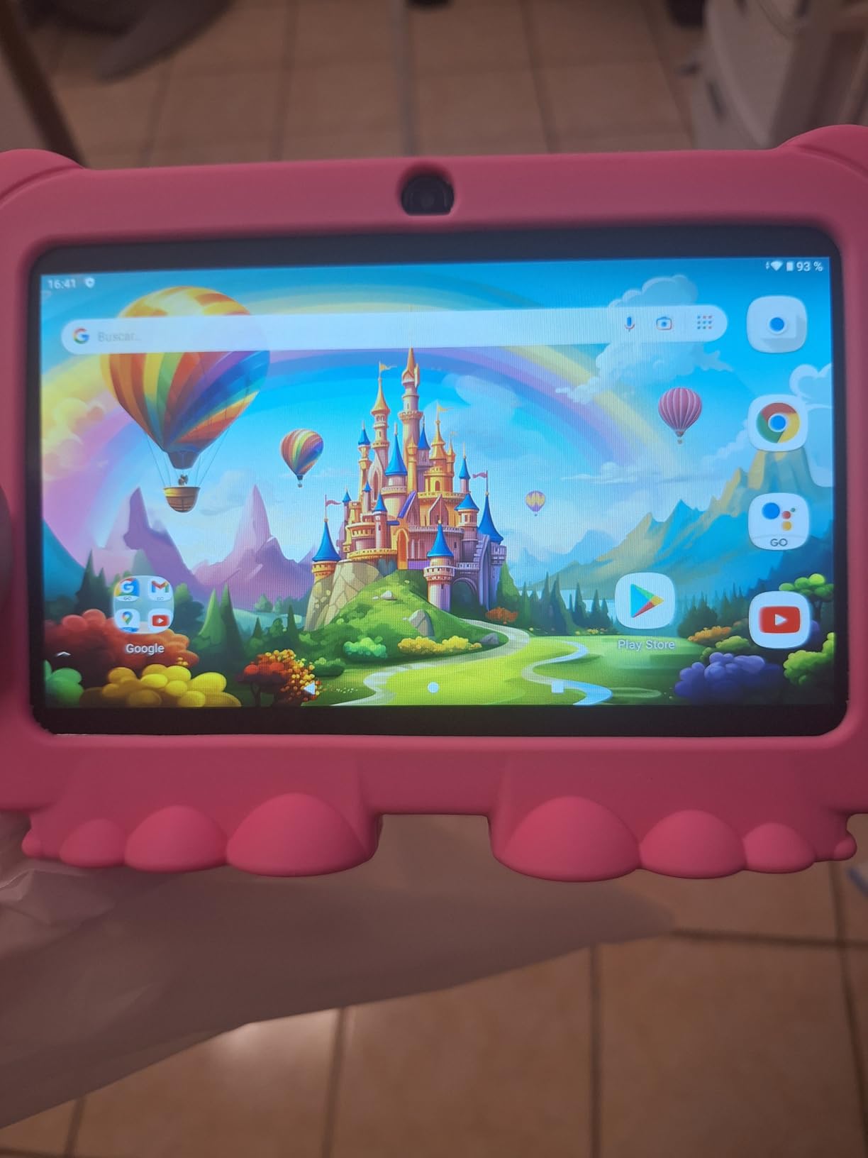 HOTTABLET Kids Tablet 7 inch Android, 4GB RAM 32GB ROM, 1TB Expandsion, with Parental Control, WiFi, Bluetooth, Dual Camera with Silicone Case, 1PCS (Pink) customer photo 1
