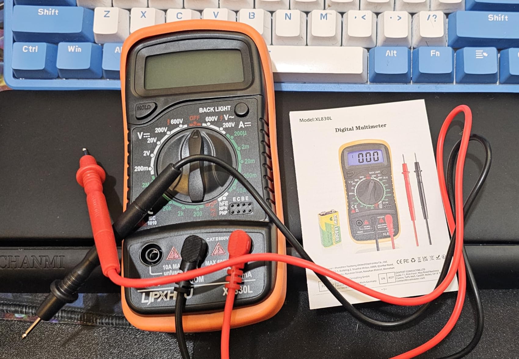Digital Multimeter Voltmeter Battery Voltage Multi Tester Continuity Ohm Volt Amp DC AC Current Resistance Diodes 2000 Counts Electrical Test Meter with Leads Backlight LCD Display customer photo 2